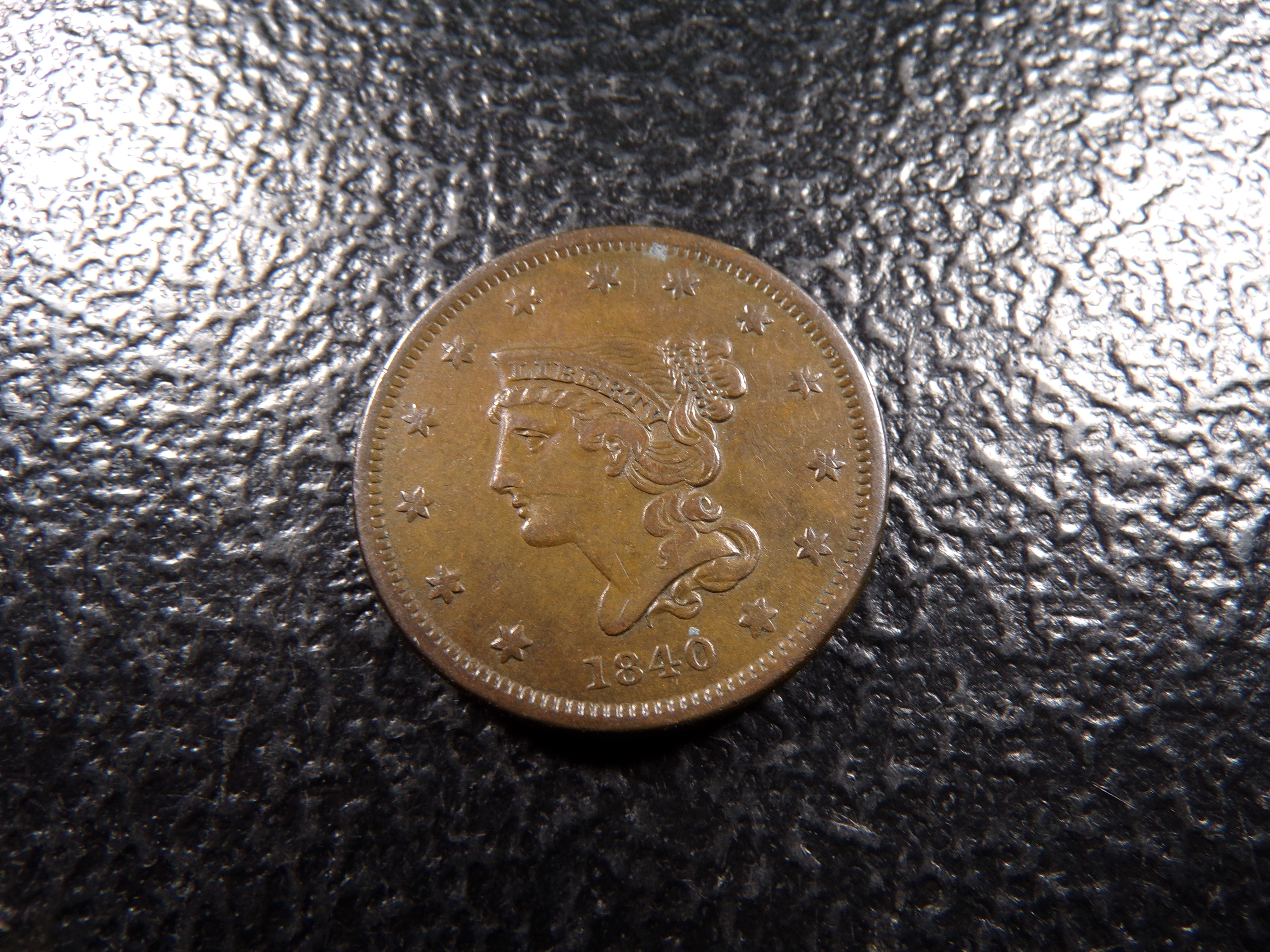 1840 SMALL DATE BRAIDED HAIR LARGE CENT