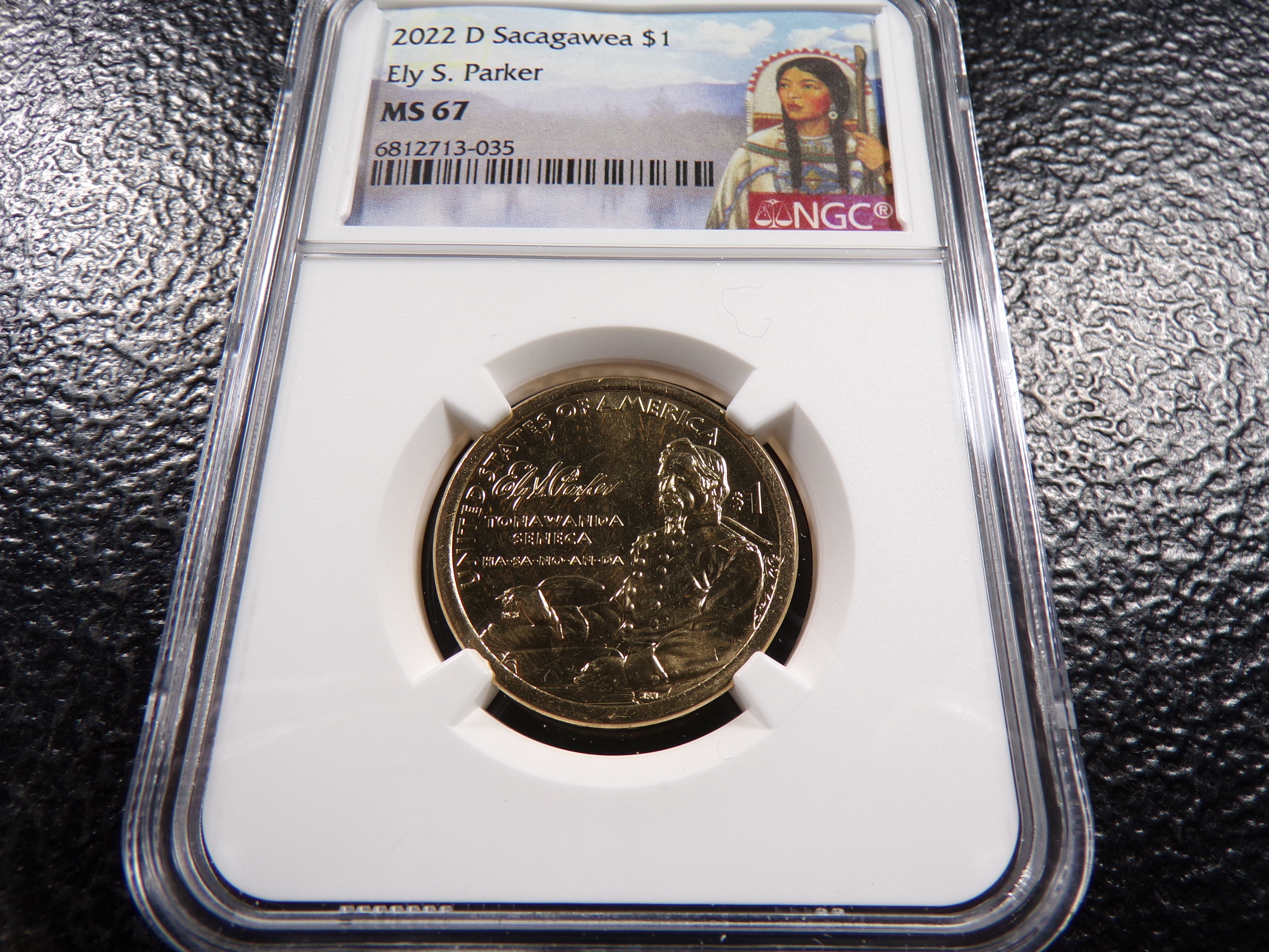 2022-D NGC MS67 ELY S PARKER SACAGAWEA DOLLAR