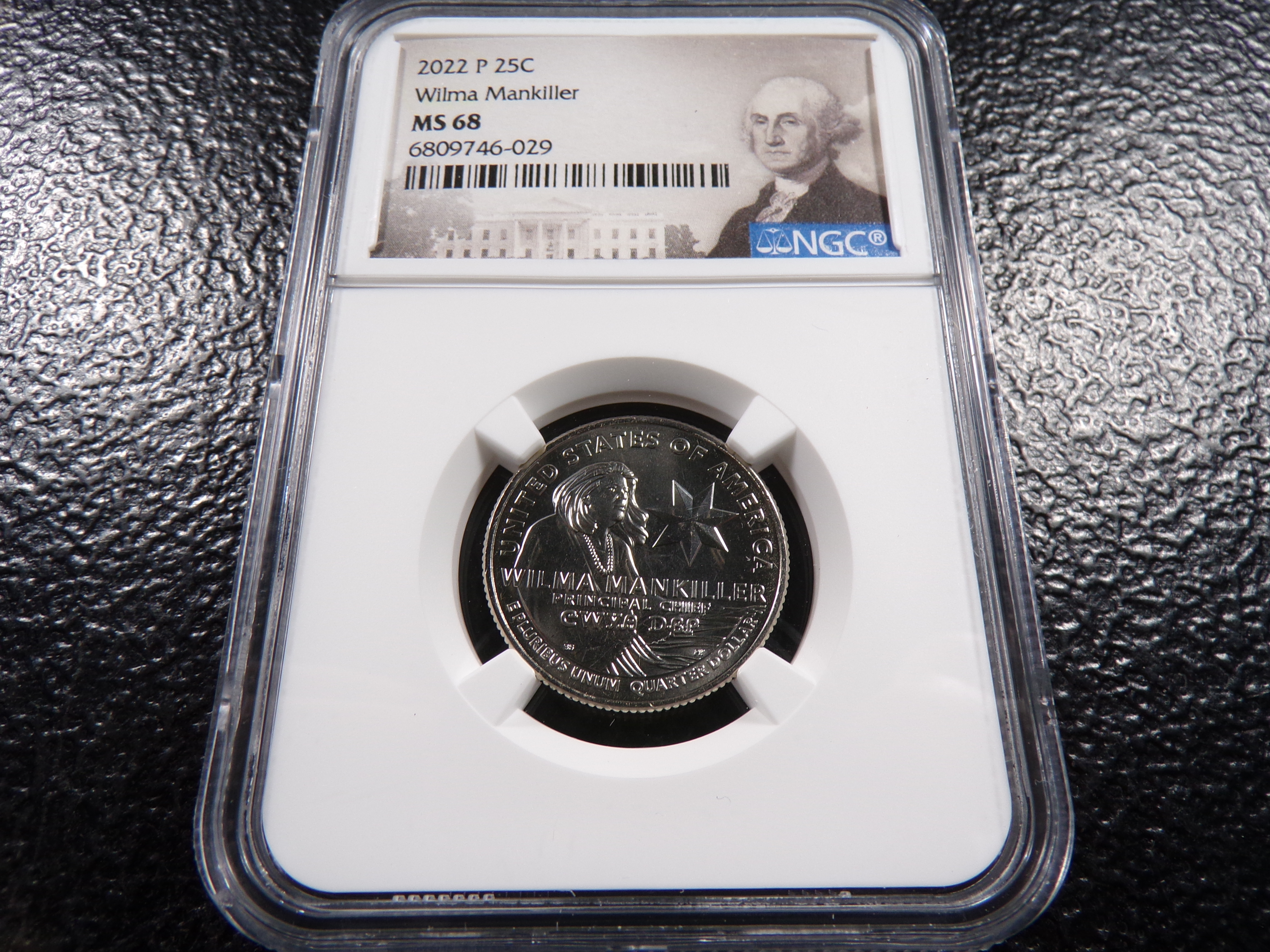 2022-P NGC MS68 WILMA MANKILLER QUARTER