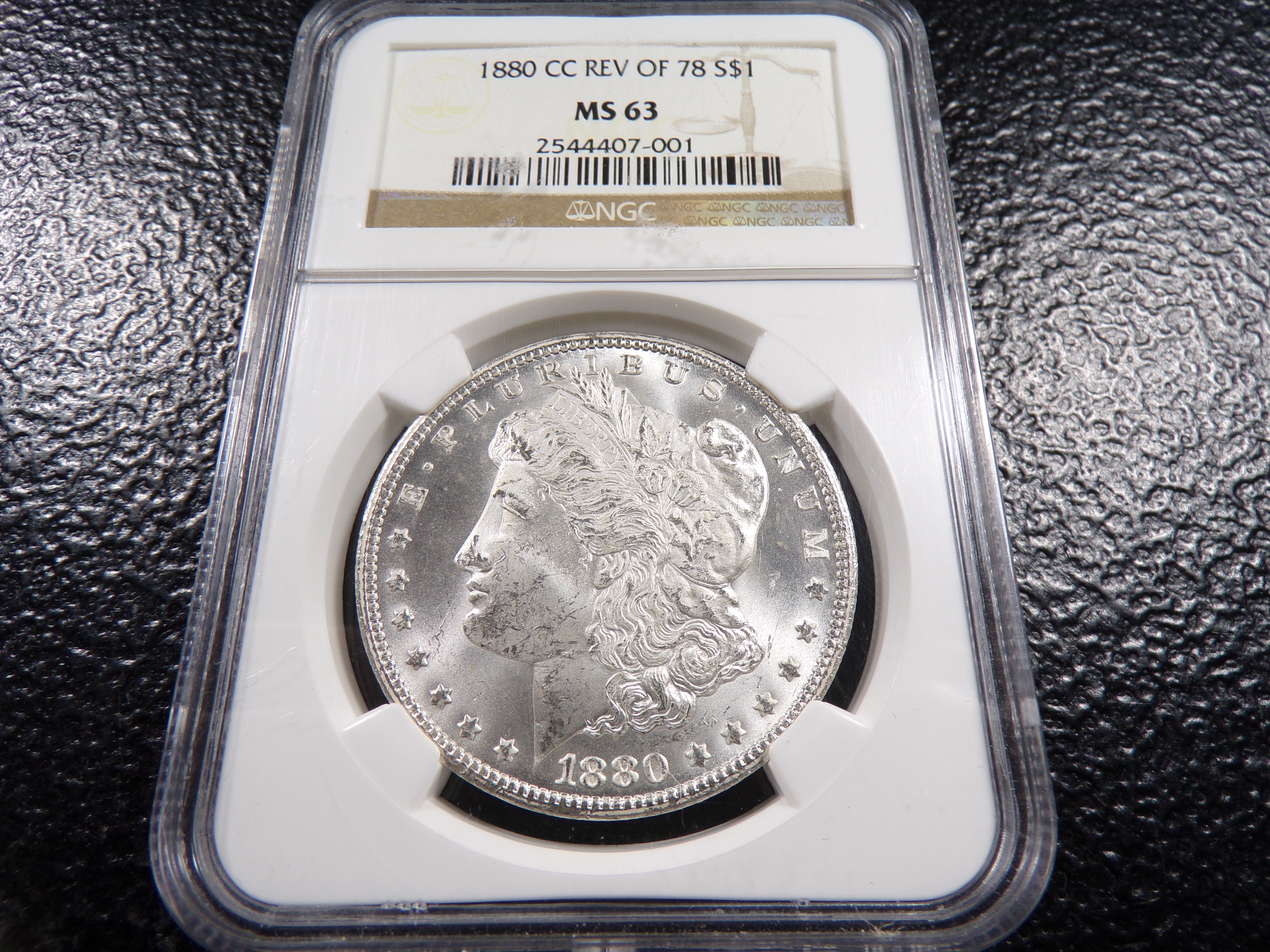 1880-CC REV OF 78 NGC MS63 CARSON CITY MORGAN SILVER DOLLAR
