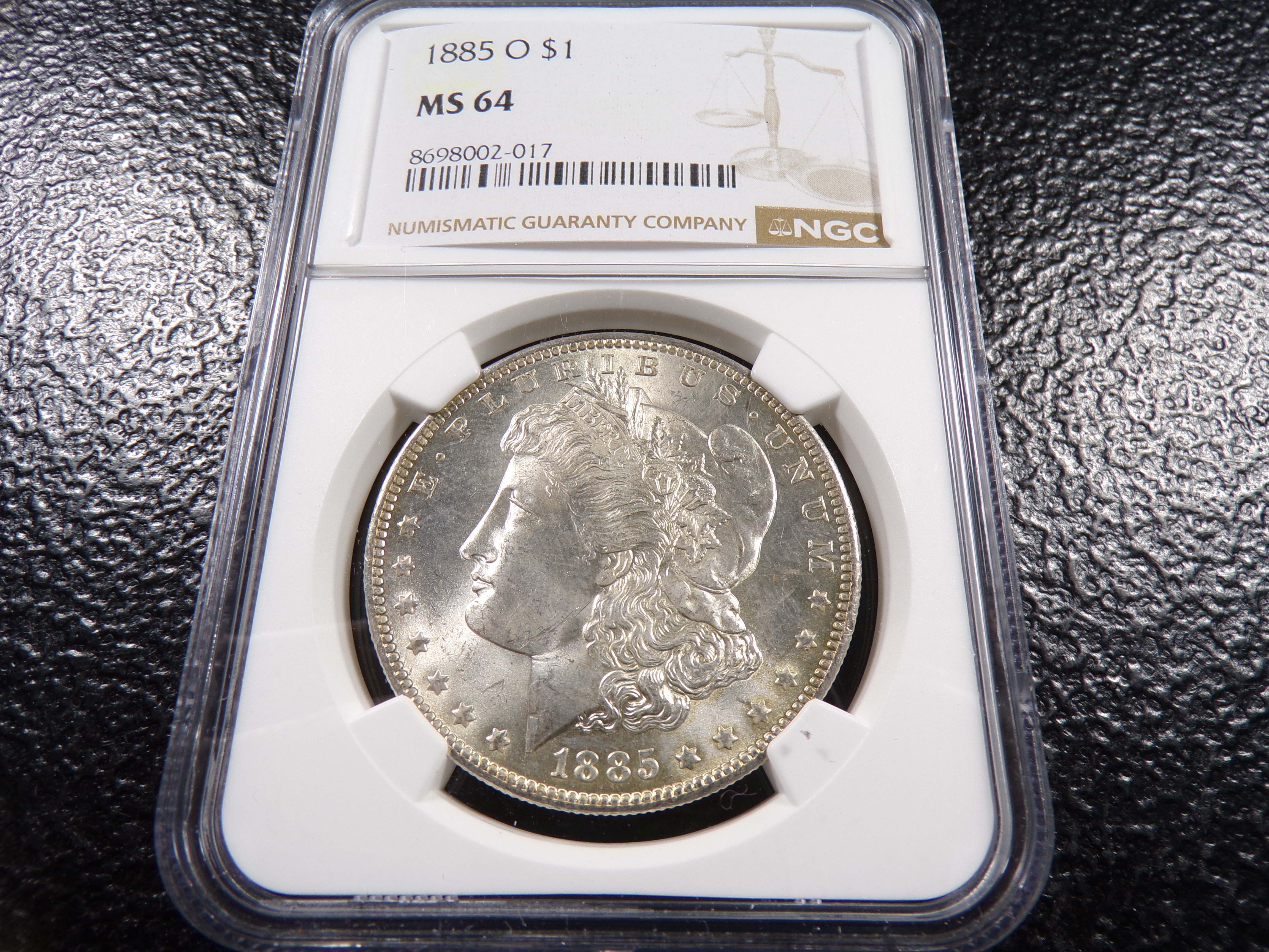 1885-O NGC MS64 HIGH GRADE MORGAN SILVER DOLLAR