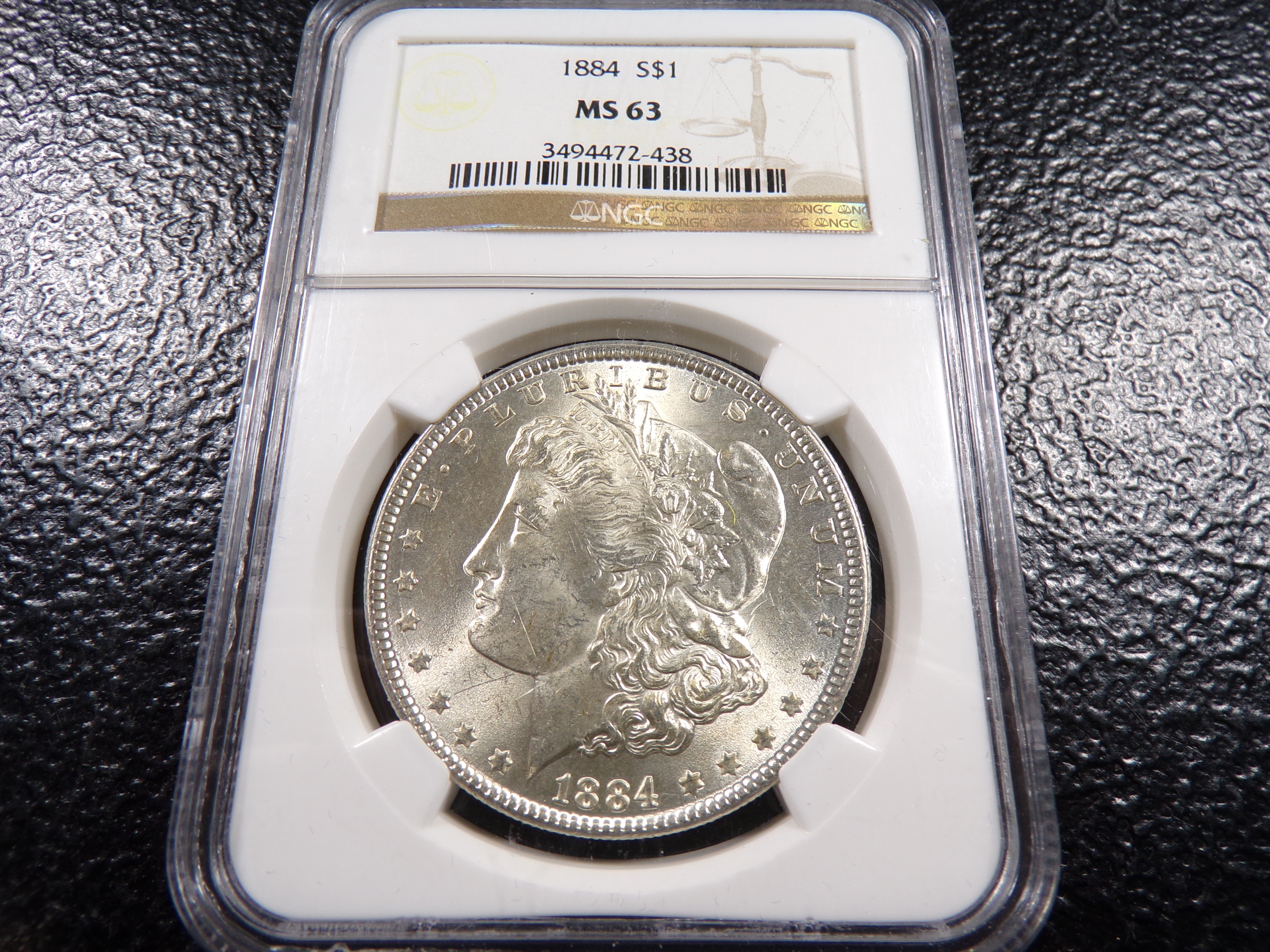 1884 NGC MS63 MORGAN SILVER DOLLAR