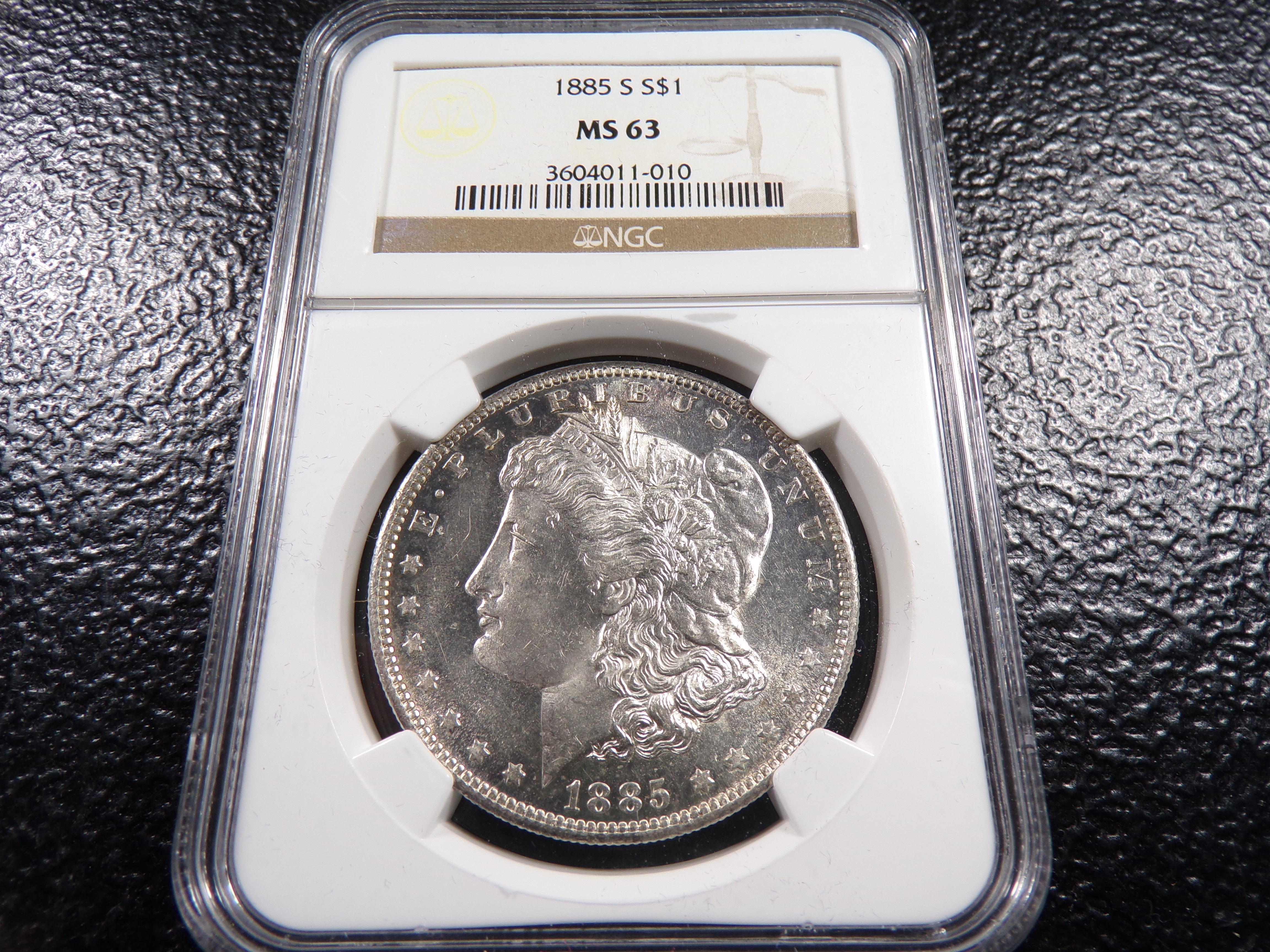 1885-S NGC MS63 MORGAN SILVER DOLLAR