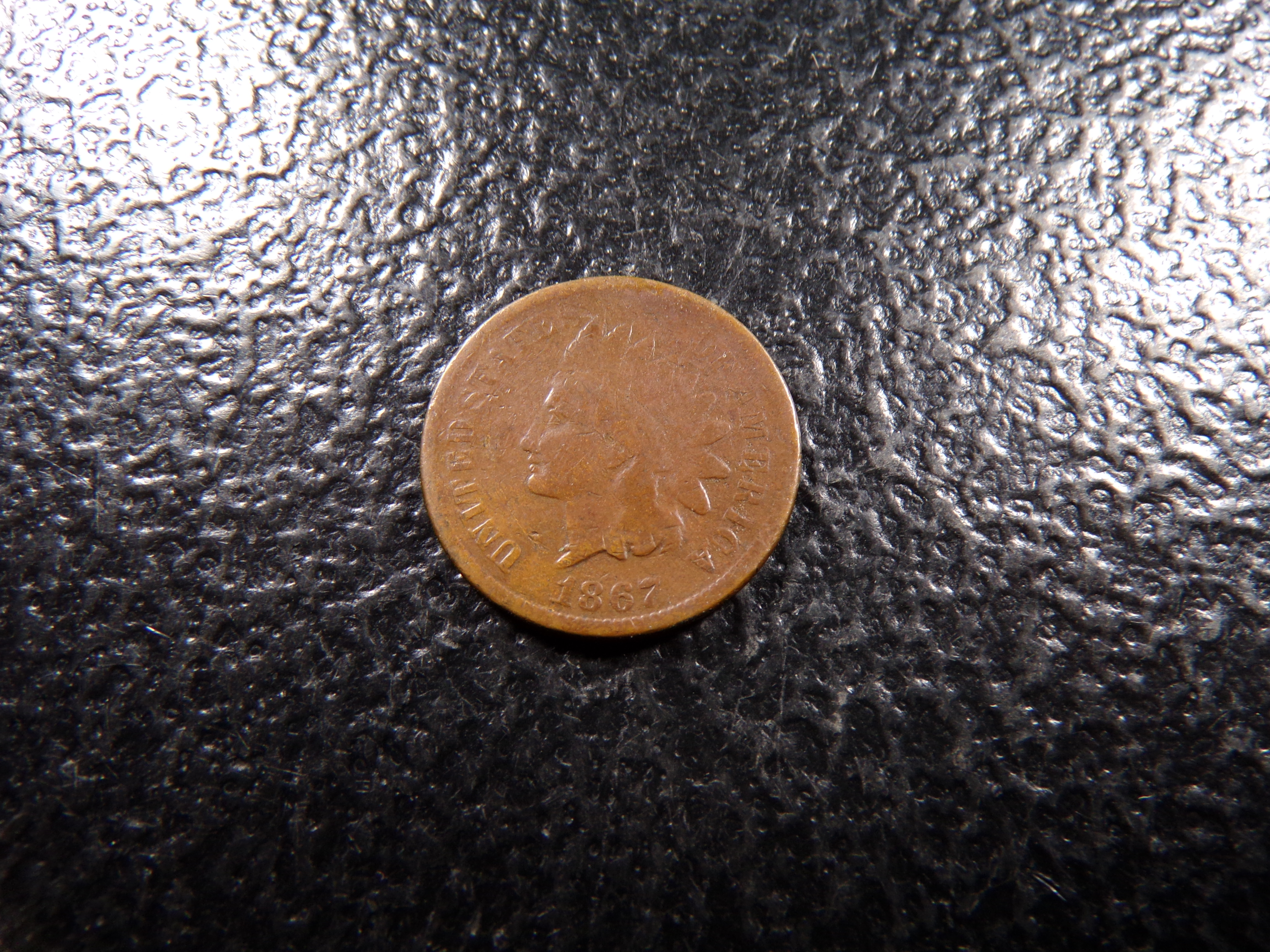 1867 RARE DATE INDIAN HEAD CENT