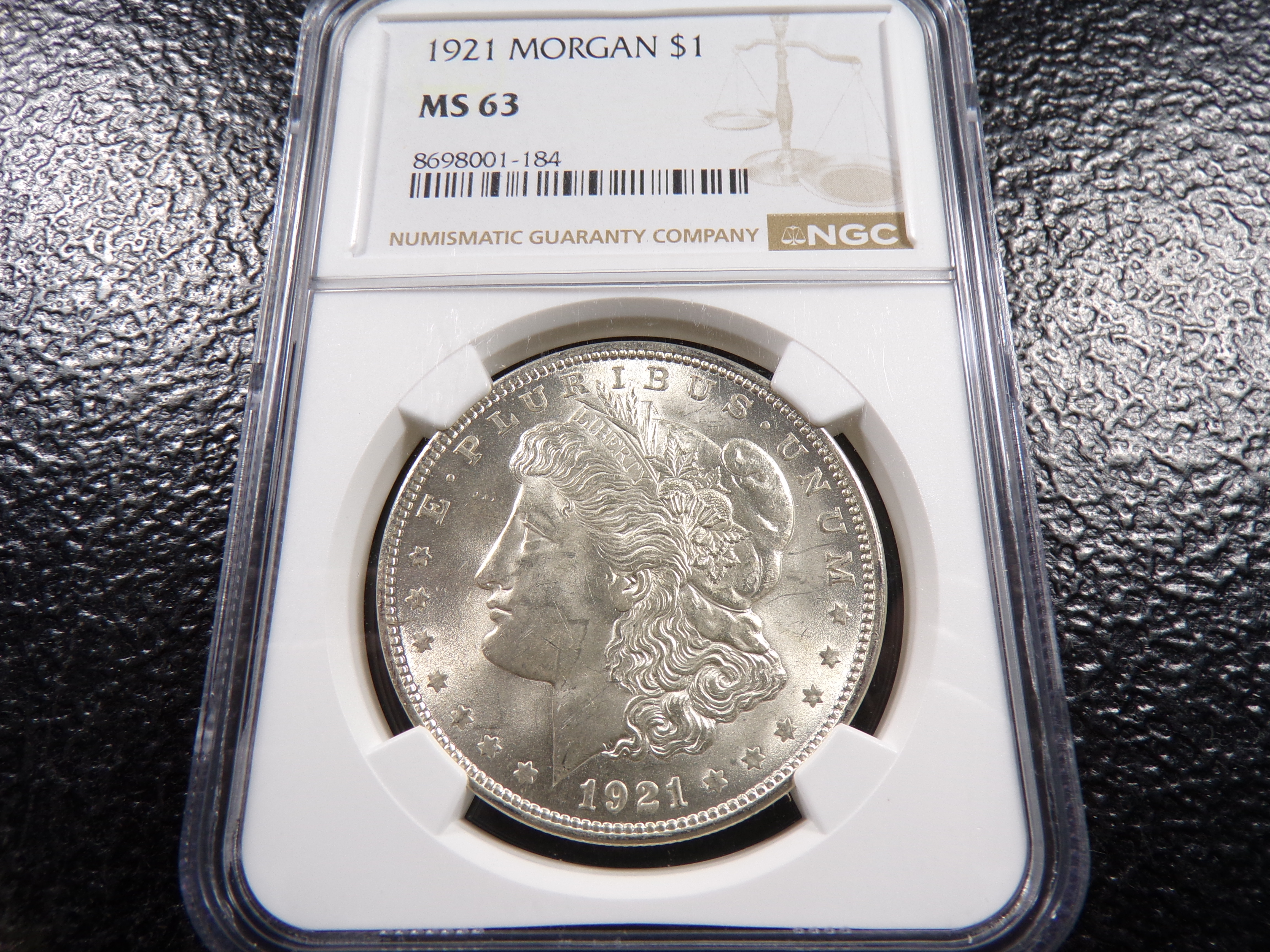 1921 NGC MS63 MORGAN SILVER DOLLAR
