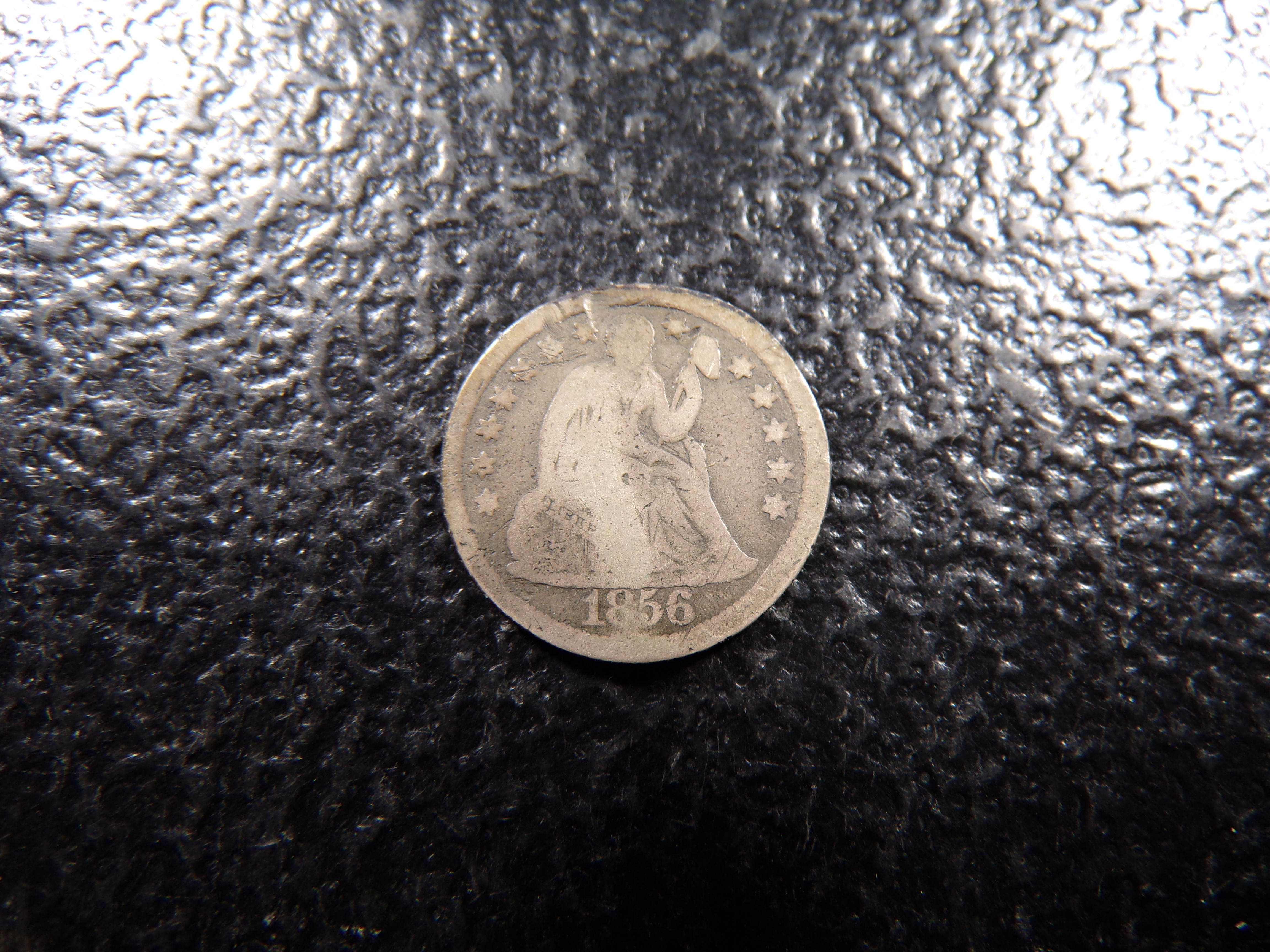 1856 LARGE DATE SEATED LIBERTY SILVER DIME