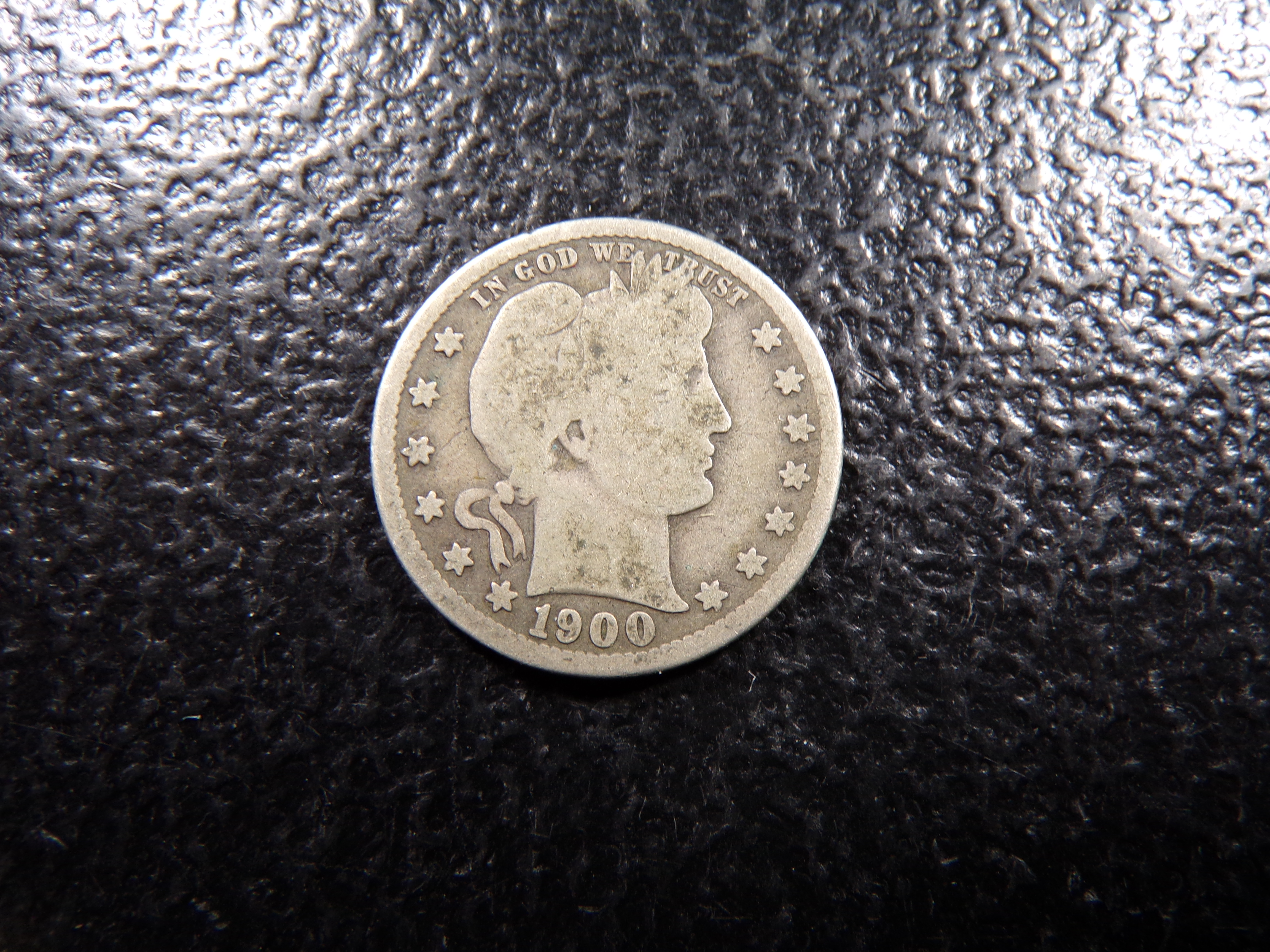 1900-S BARBER SILVER QUARTER