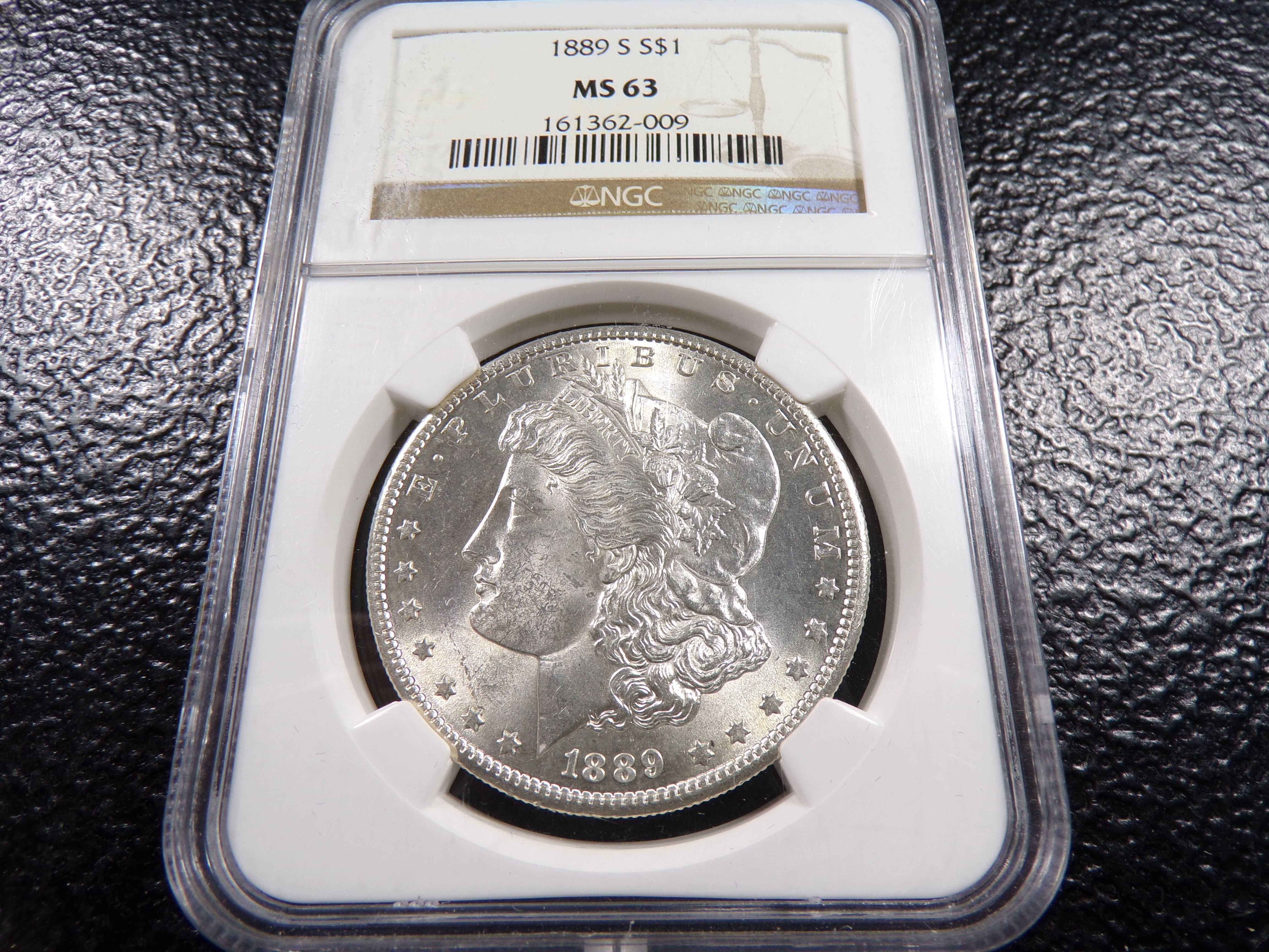 1889-S NGC MS63 MORGAN SILVER DOLLAR