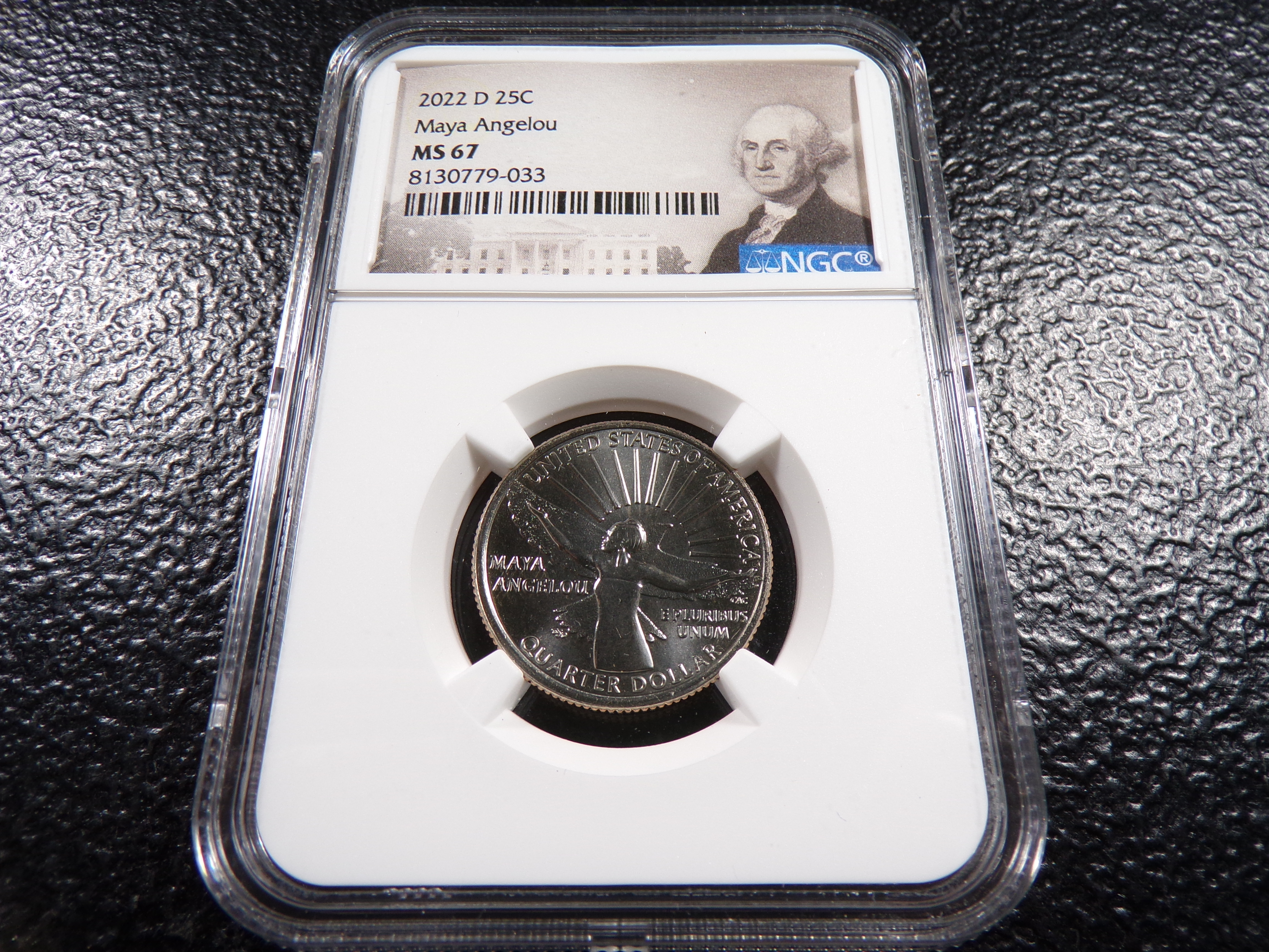 2022-D NGC MS67 MAYA ANGELOU QUARTER