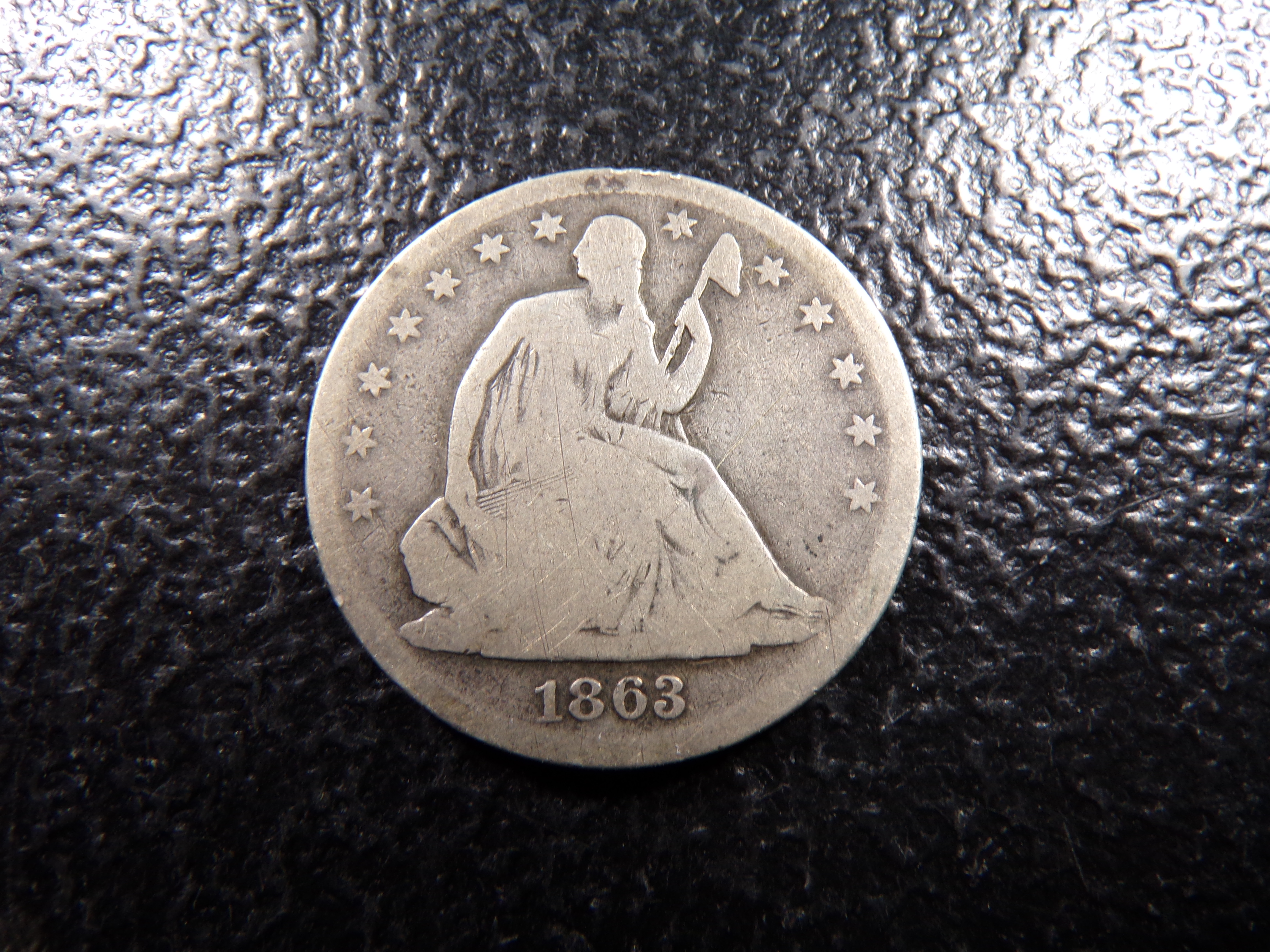 1863-S SEATED LIBERTY SILVER HALF DOLLAR