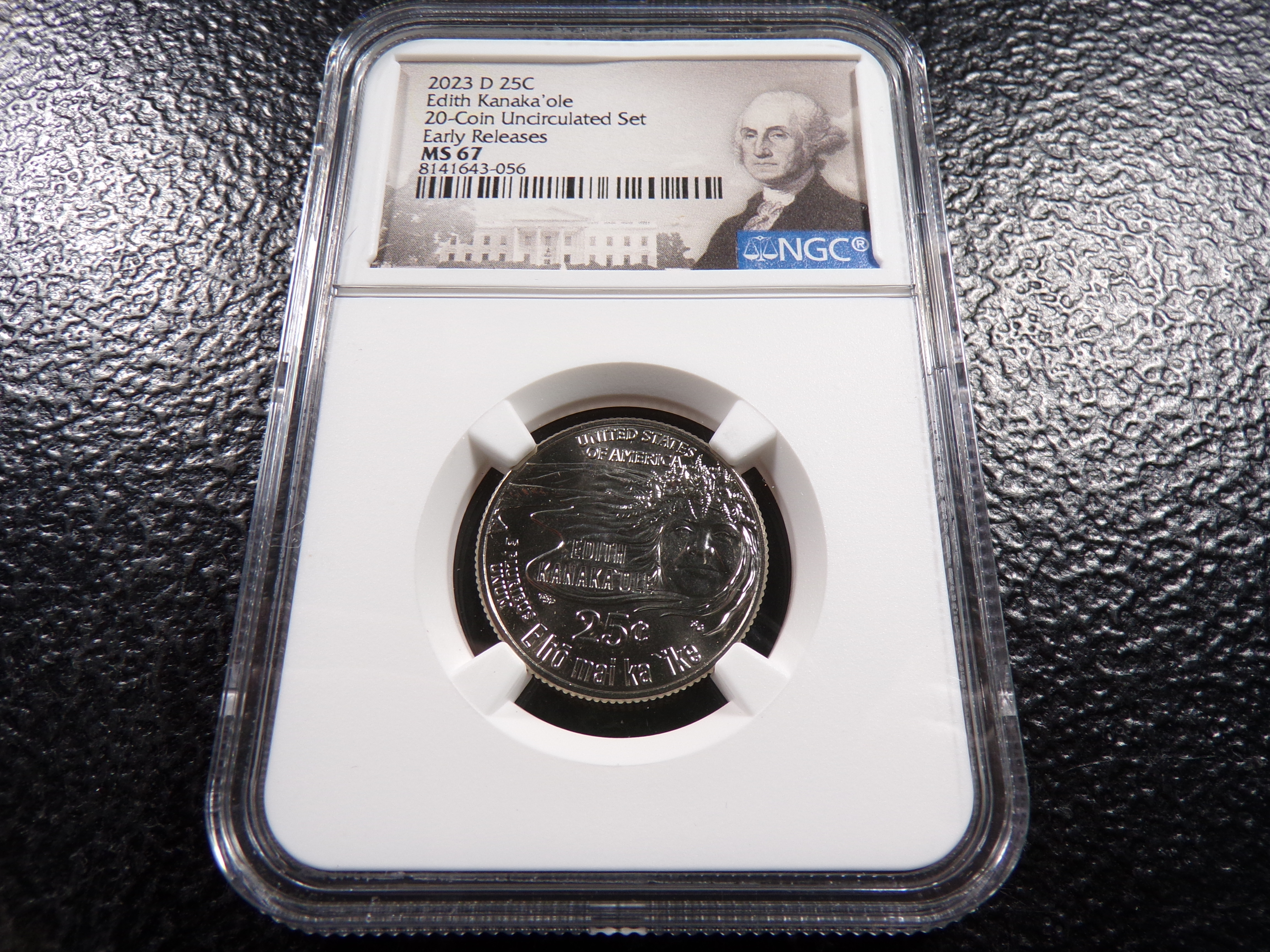 2023-D NGC MS67 EARLY RELEASES EDITH KANAKA'OLE QUARTER