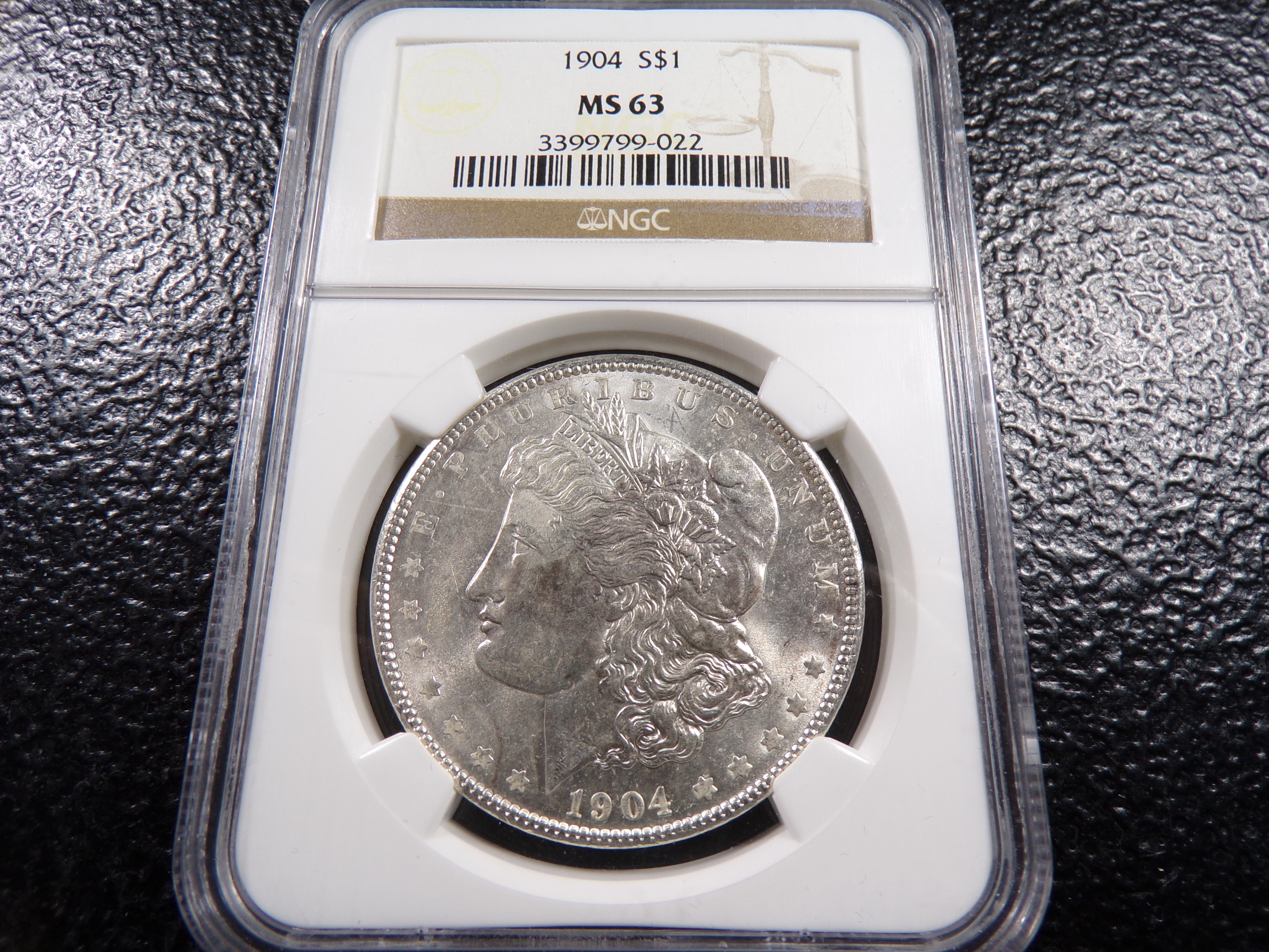 1904 NGC MS63 MORGAN SILVER DOLLAR