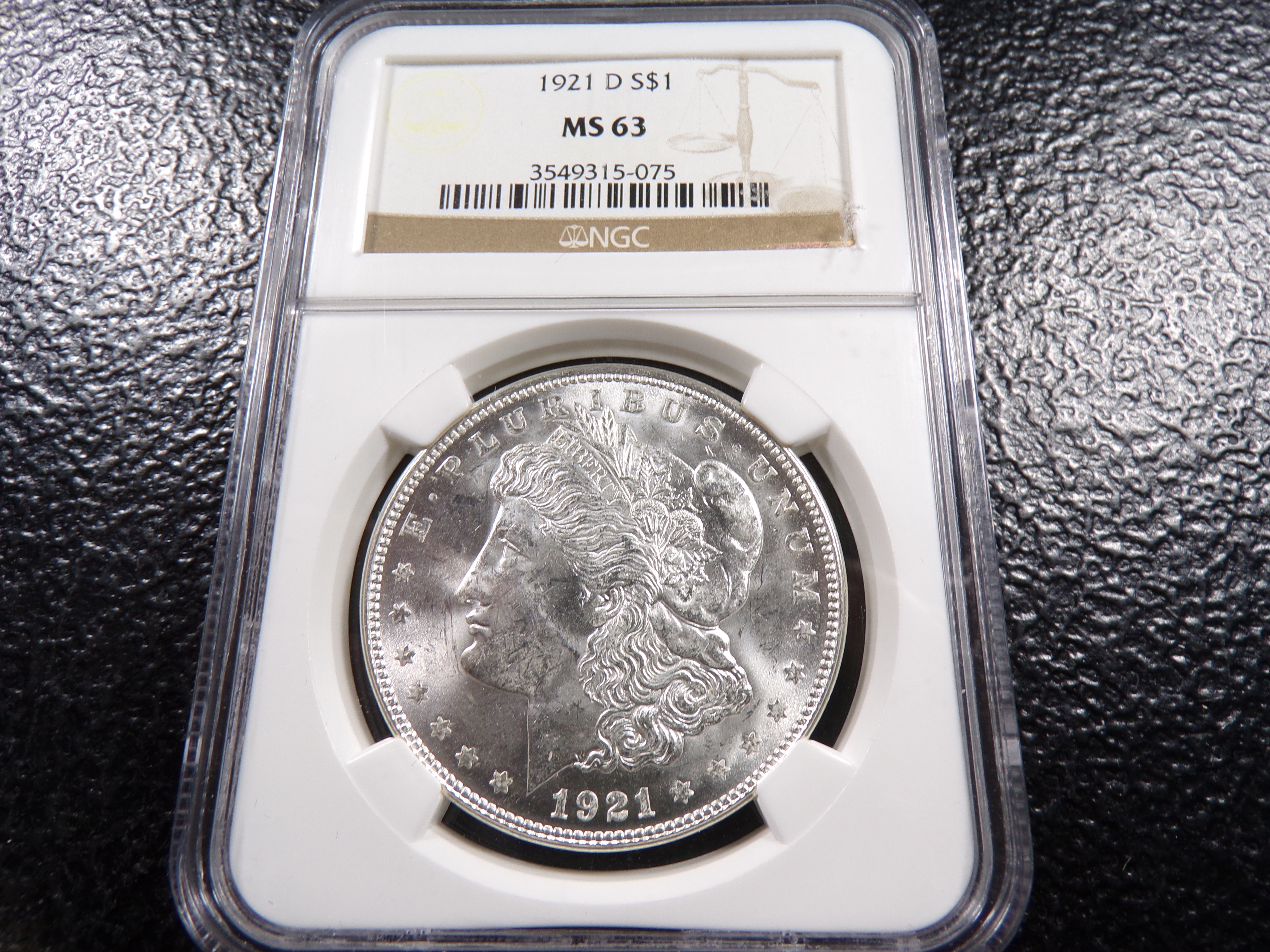 1921-D NGC MS63 MORGAN SILVER DOLLAR