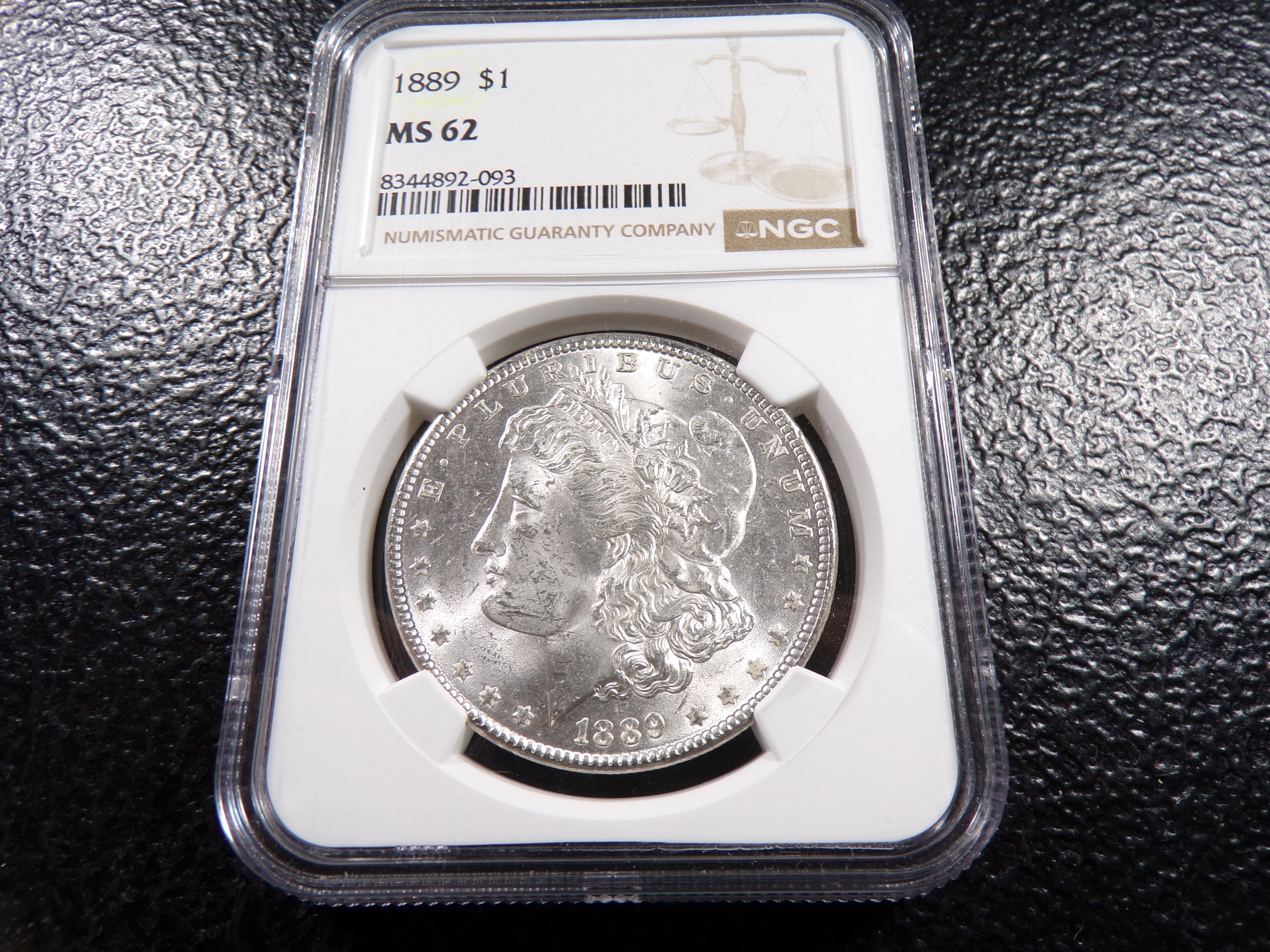 1889 NGC MS62 MORGAN SILVER DOLLAR