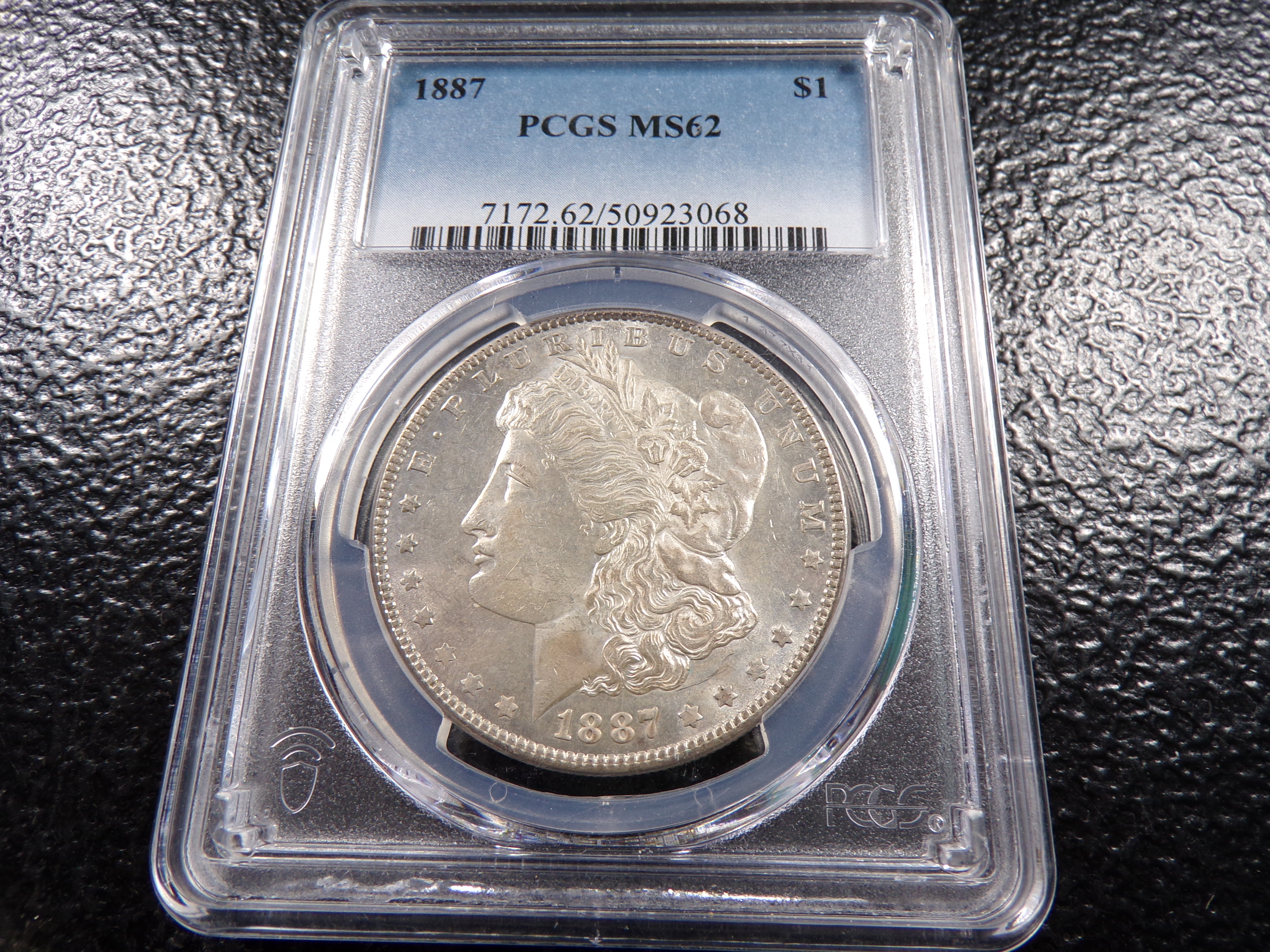 1887 PCGS MS62 MORGAN SILVER DOLLAR