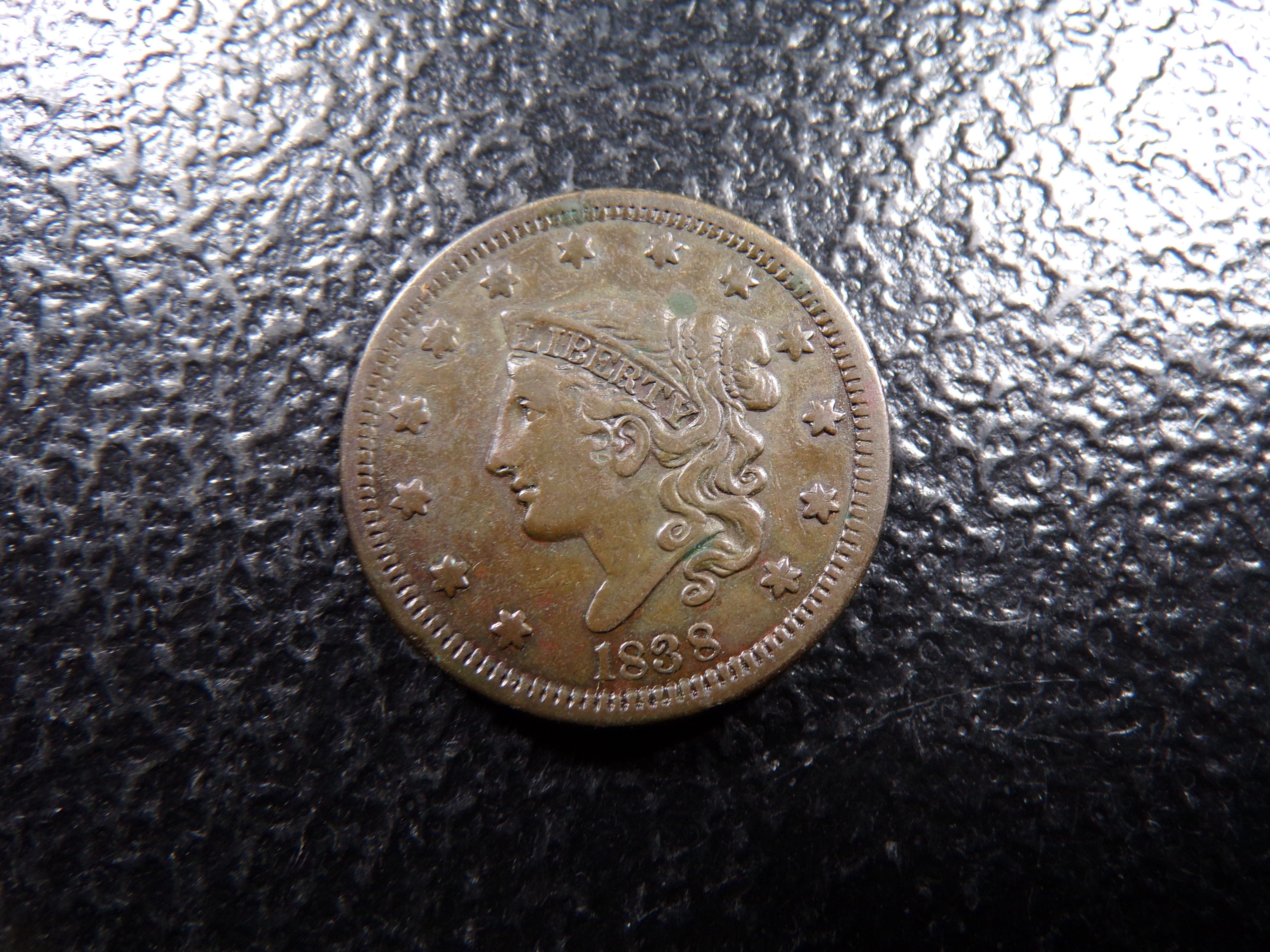 1838 BRAIDED HAIR LARGE CENT
