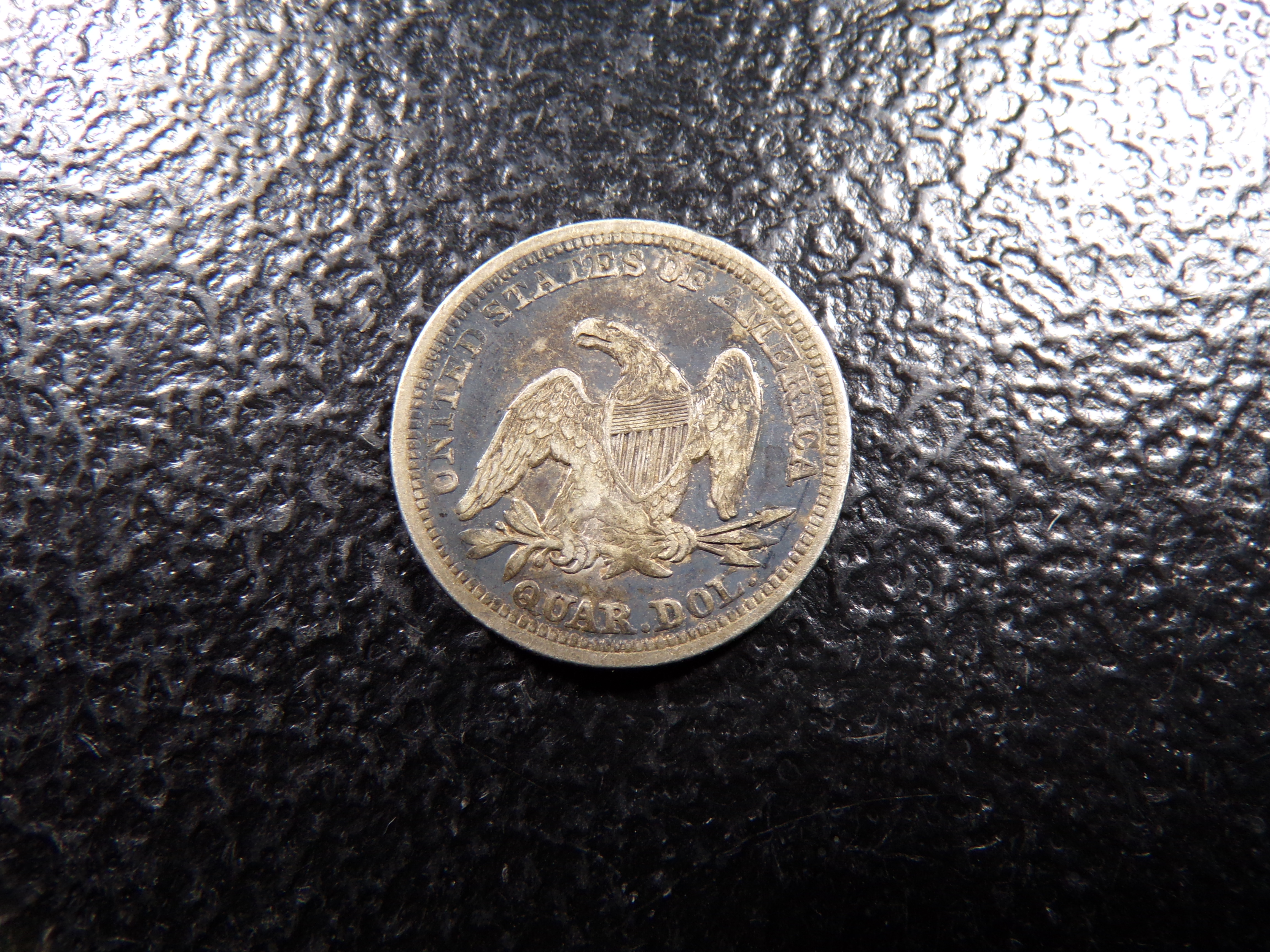 1857 SEATED LIBERTY SILVER QUARTER