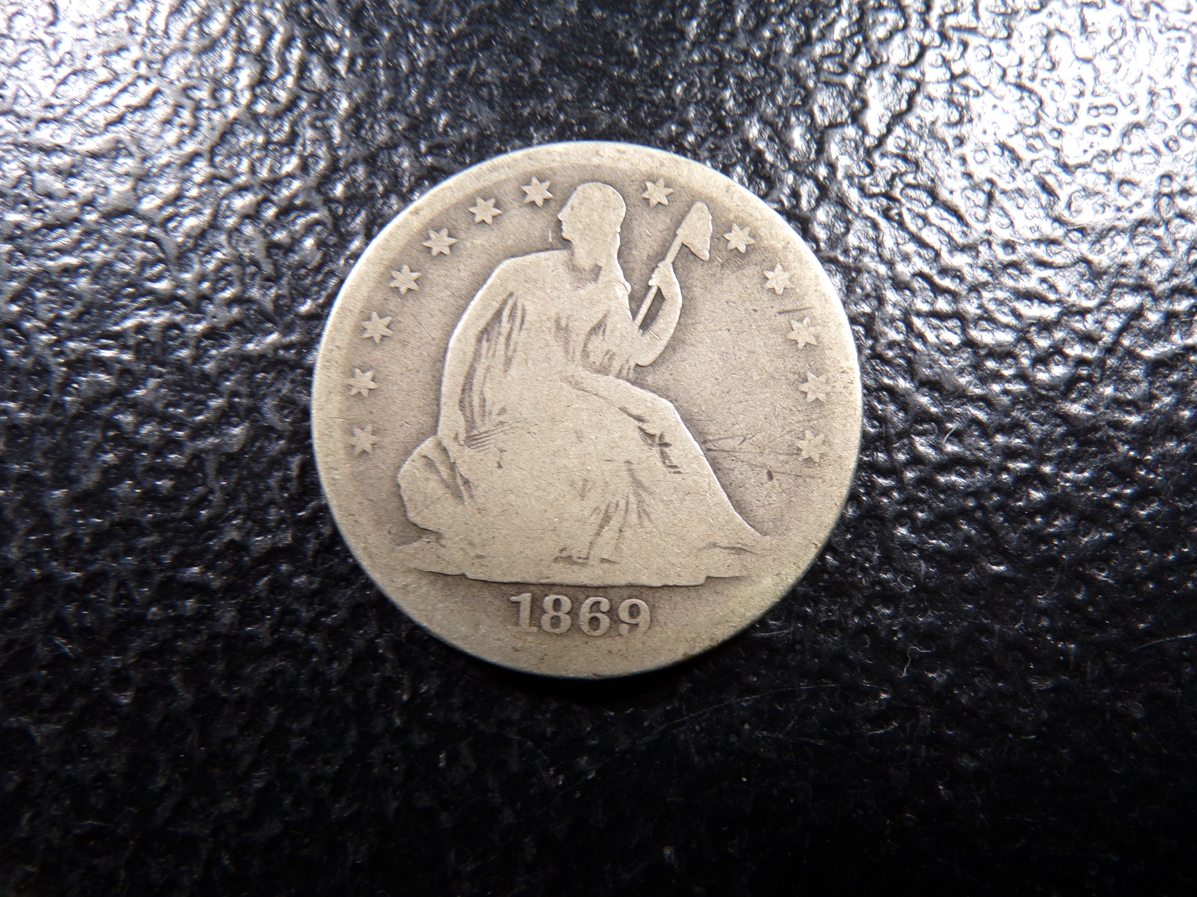 1869-S SEATED LIBERTY SILVER HALF DOLLAR