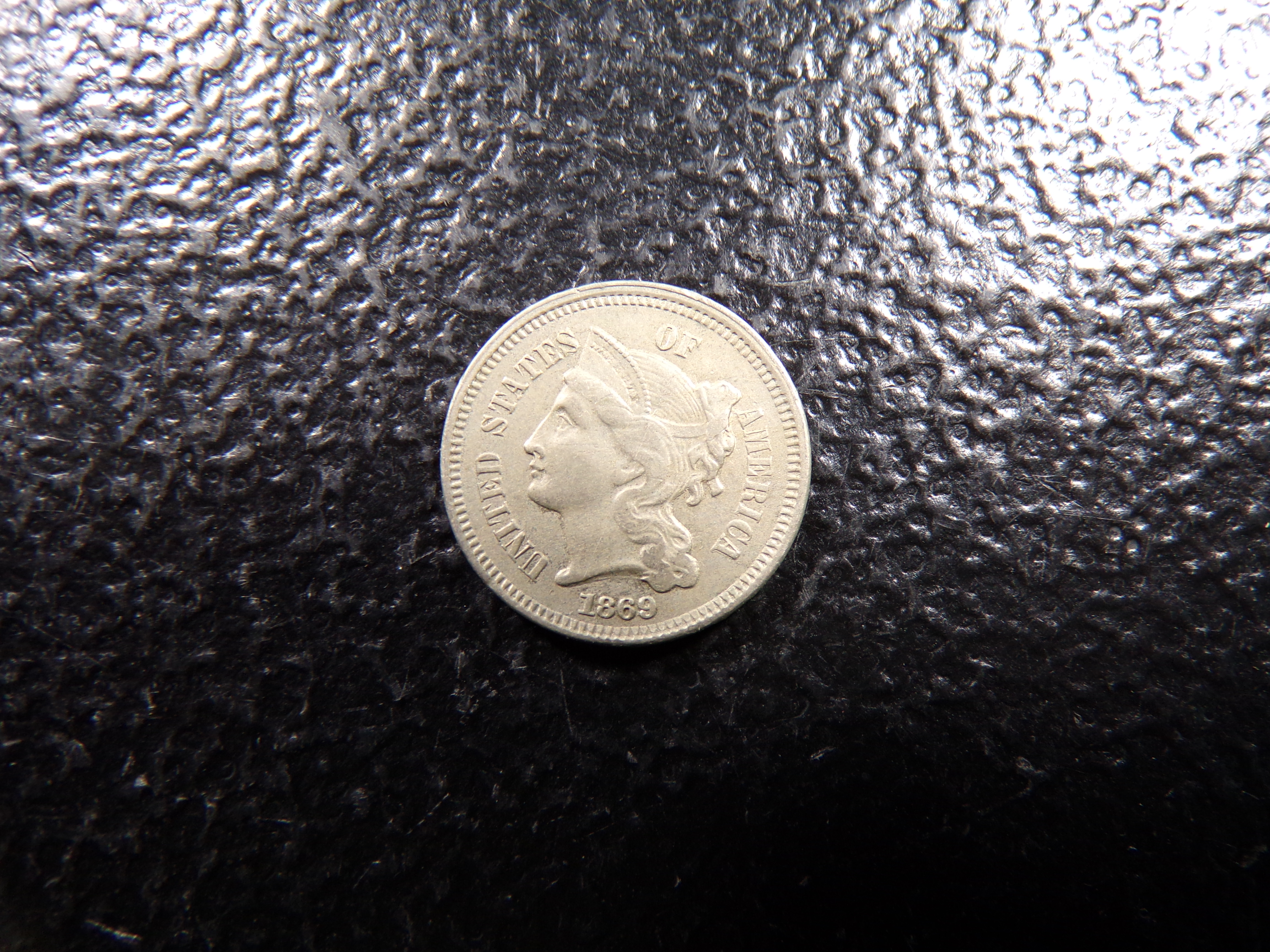 1869 THREE CENT NICKEL