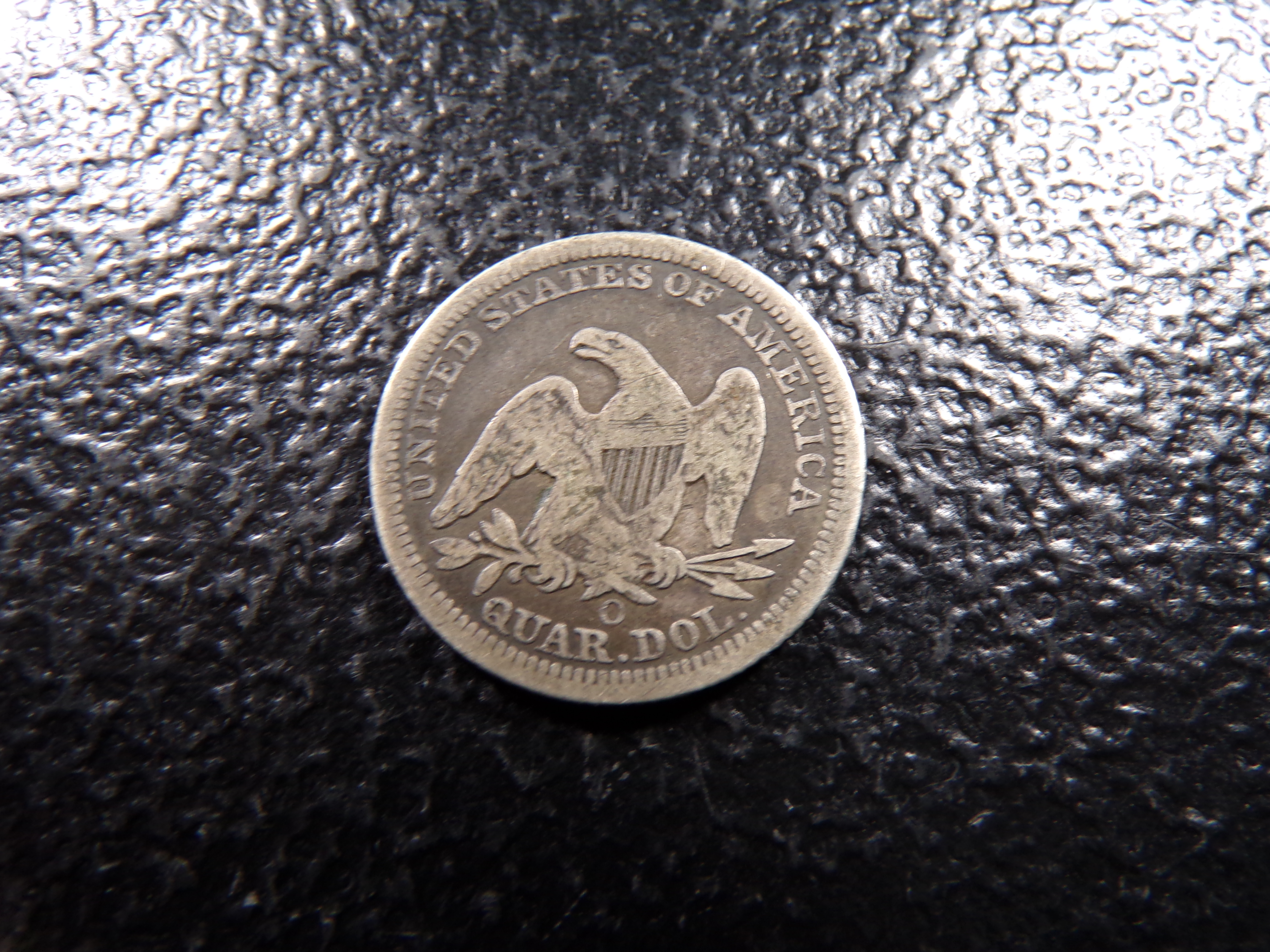1854-O SEATED LIBERTY SILVER QUARTER