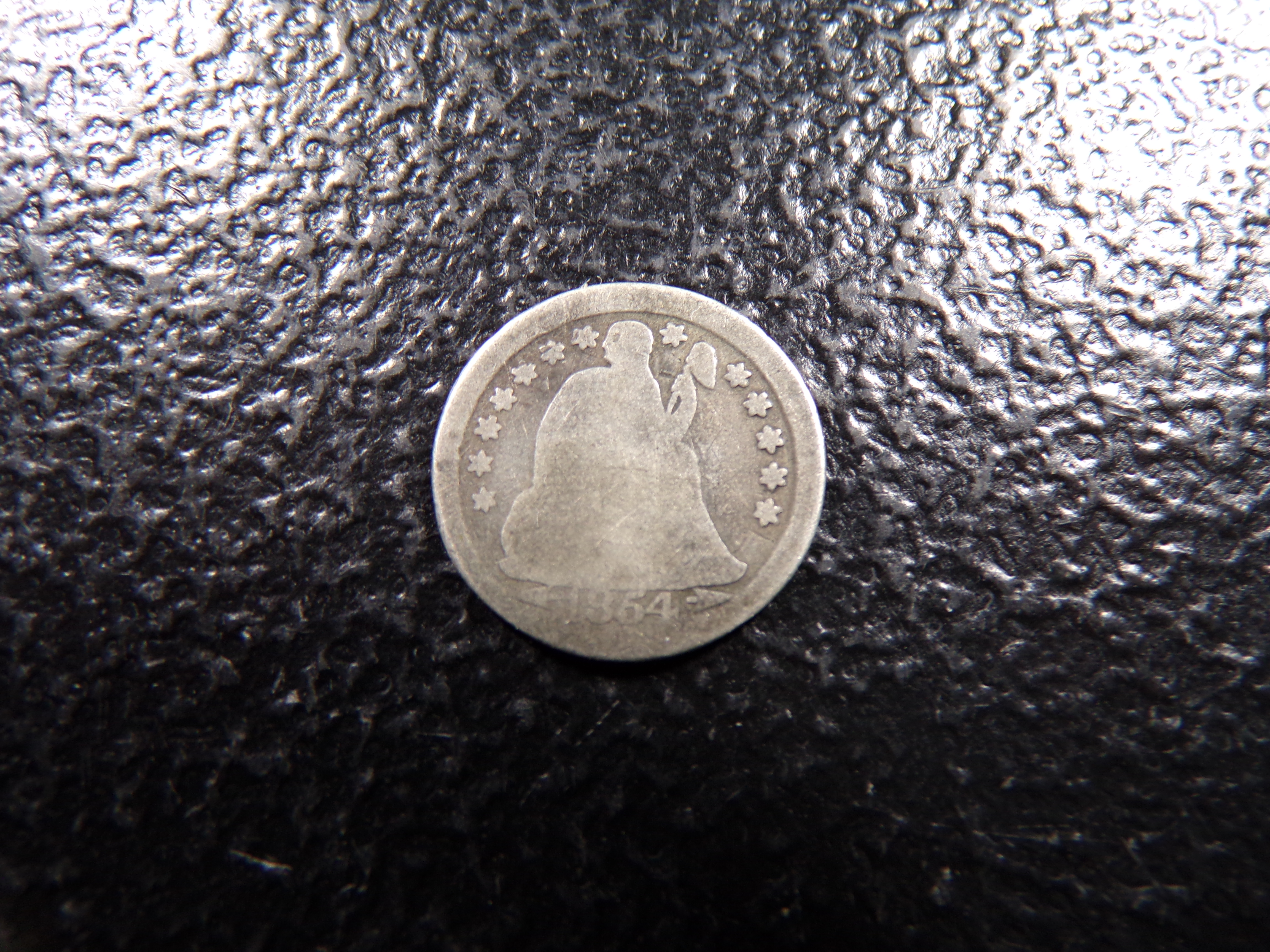 1854-O SEATED LIBERTY SILVER DIME