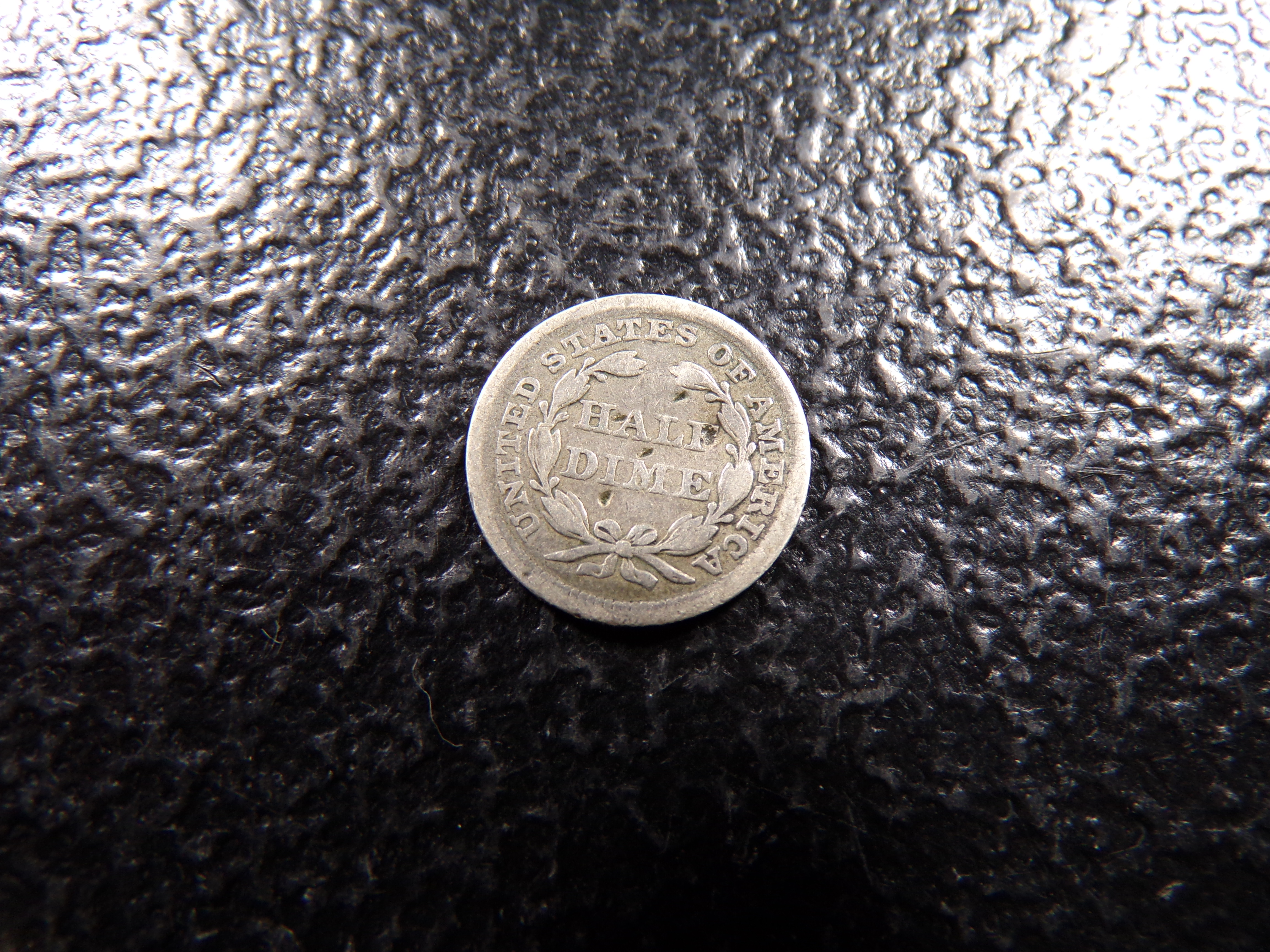 1856 BENT SEATED LIBERTY SILVER HALF DIME