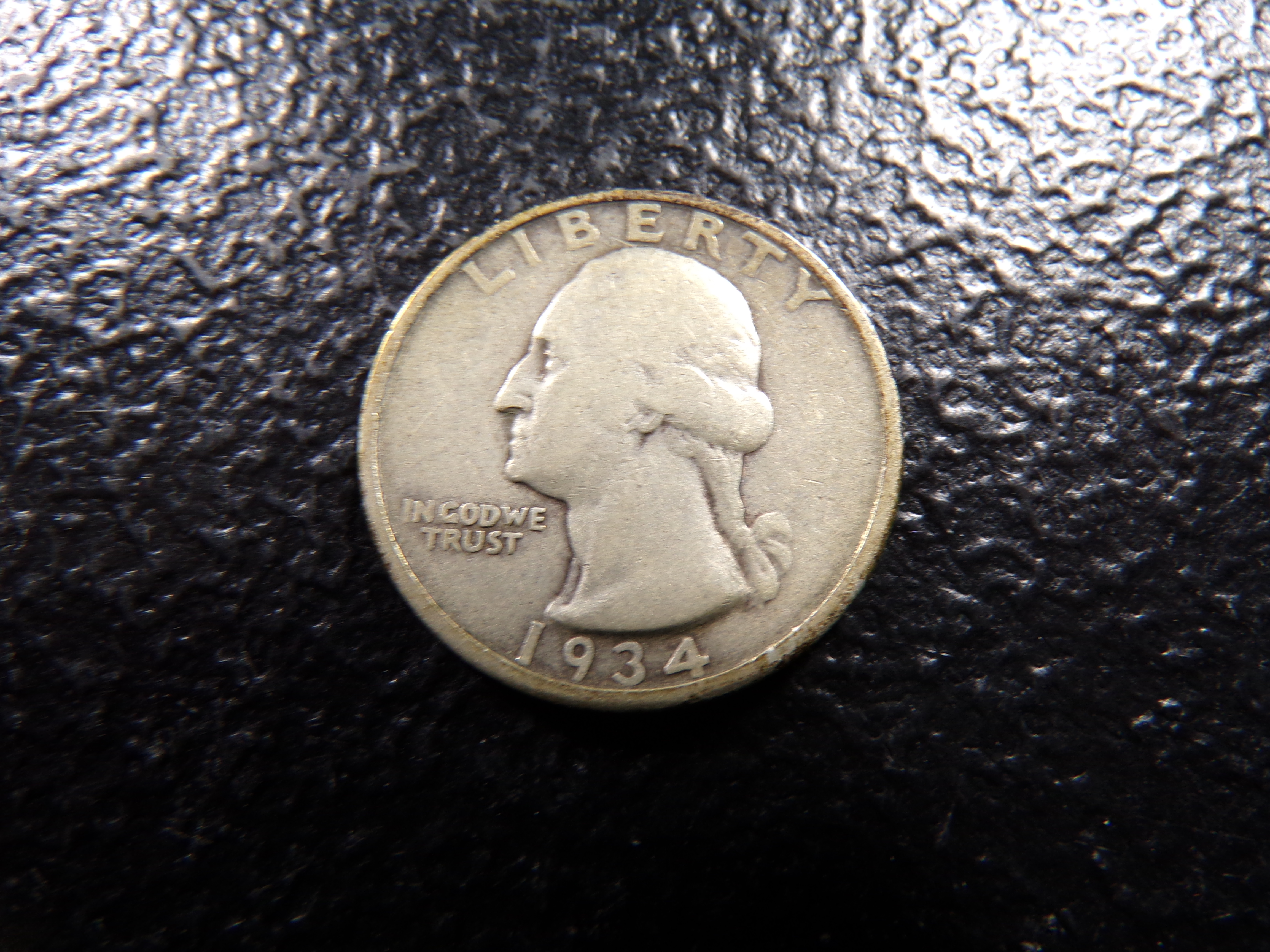 1934 WASHINGTON SILVER QUARTER
