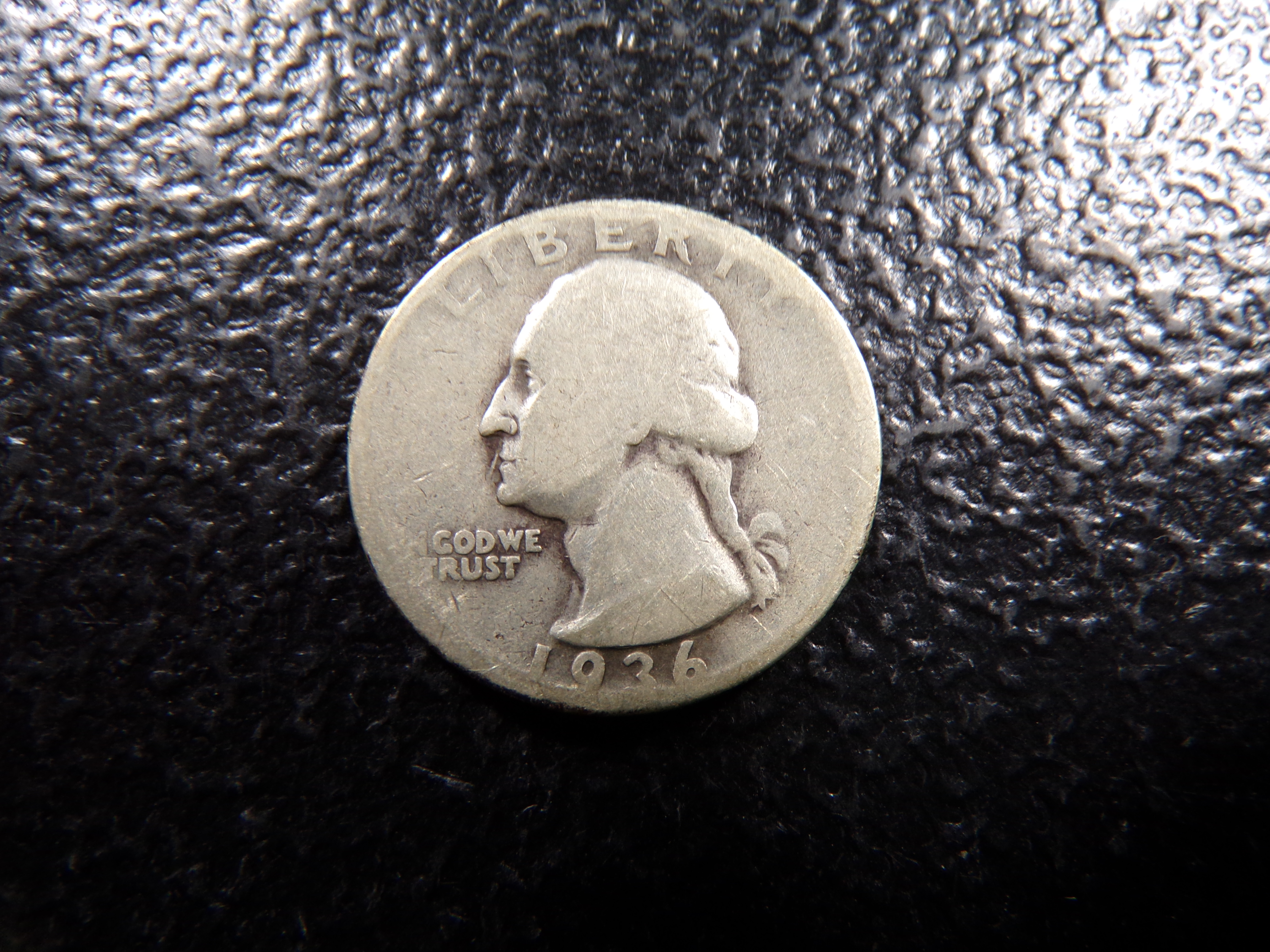 1936-D WASHINGTON SILVER QUARTER