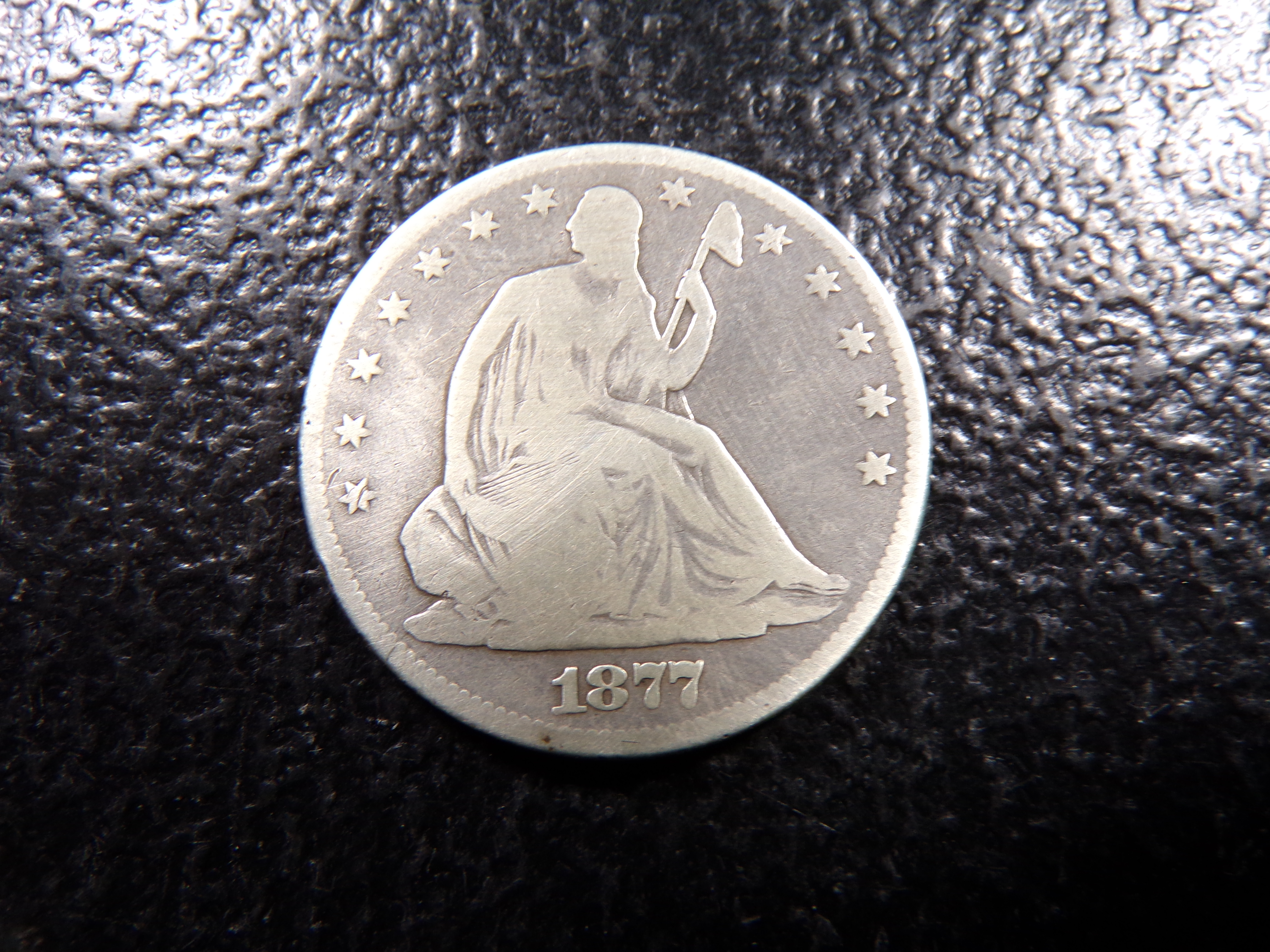 1877 SEATED LIBERTY SILVER HALF DOLLAR