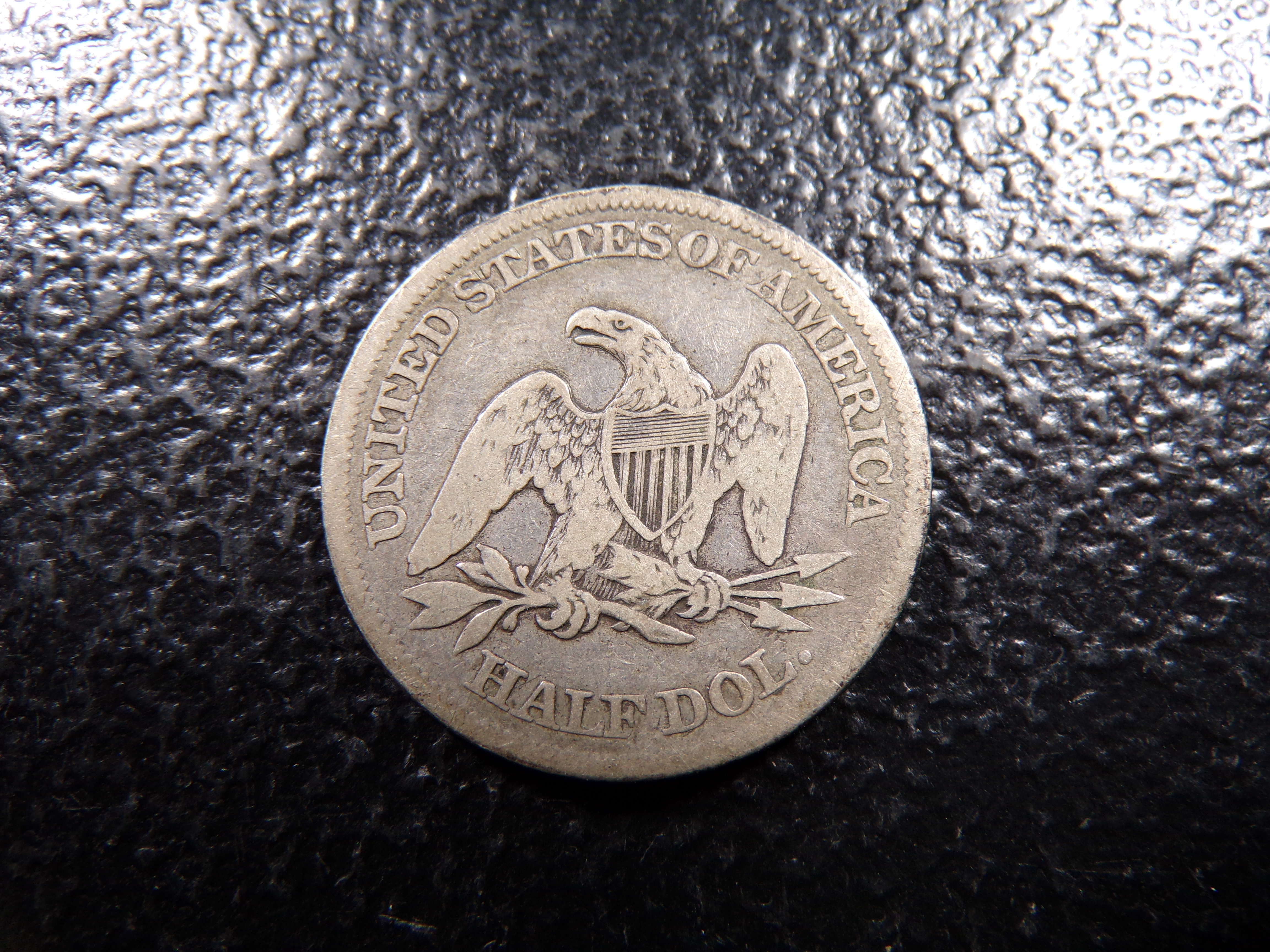 1861 SEATED LIBERTY SILVER HALF DOLLAR