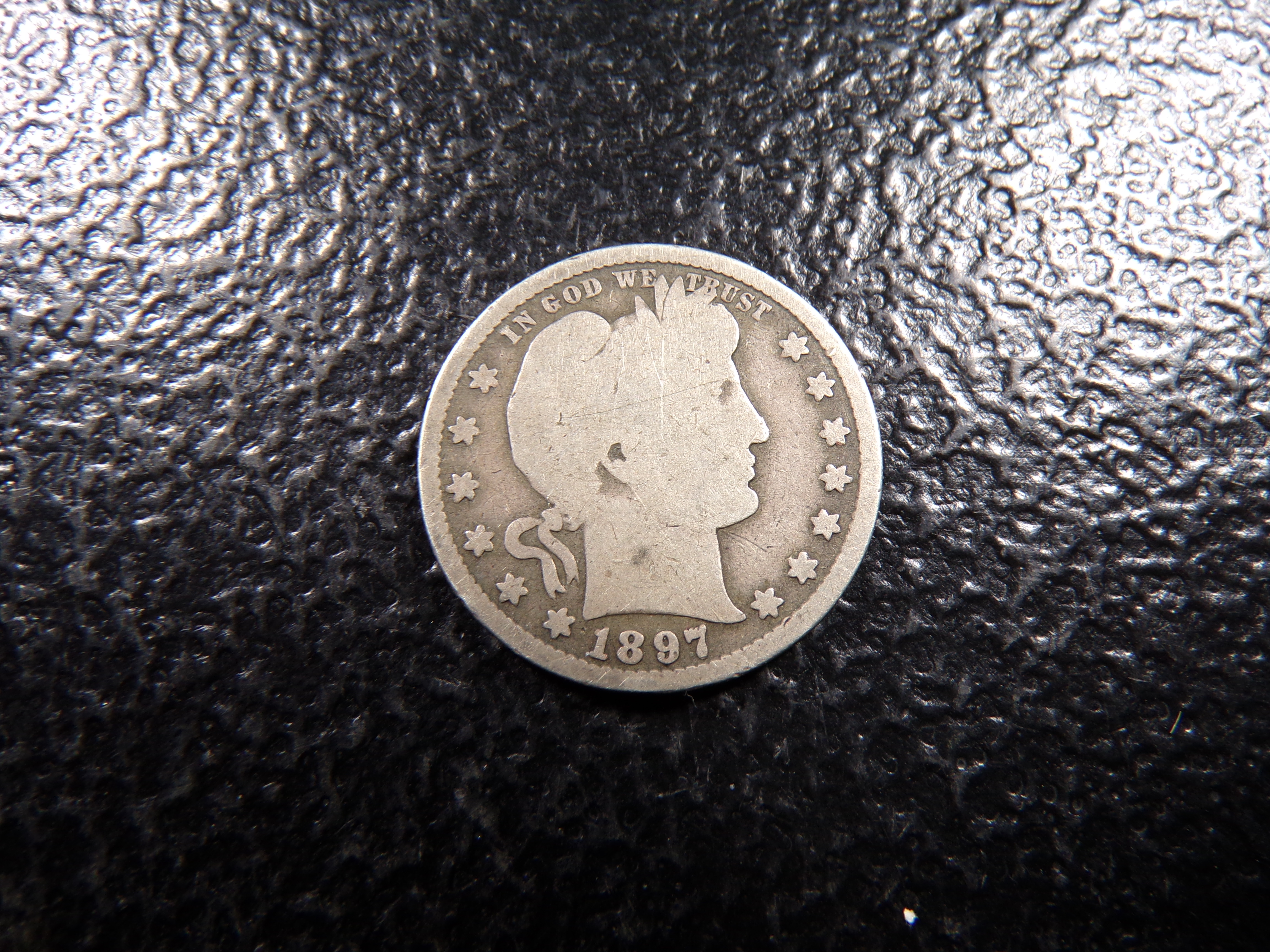 1897-S KEY DATE BARBER SILVER QUARTER