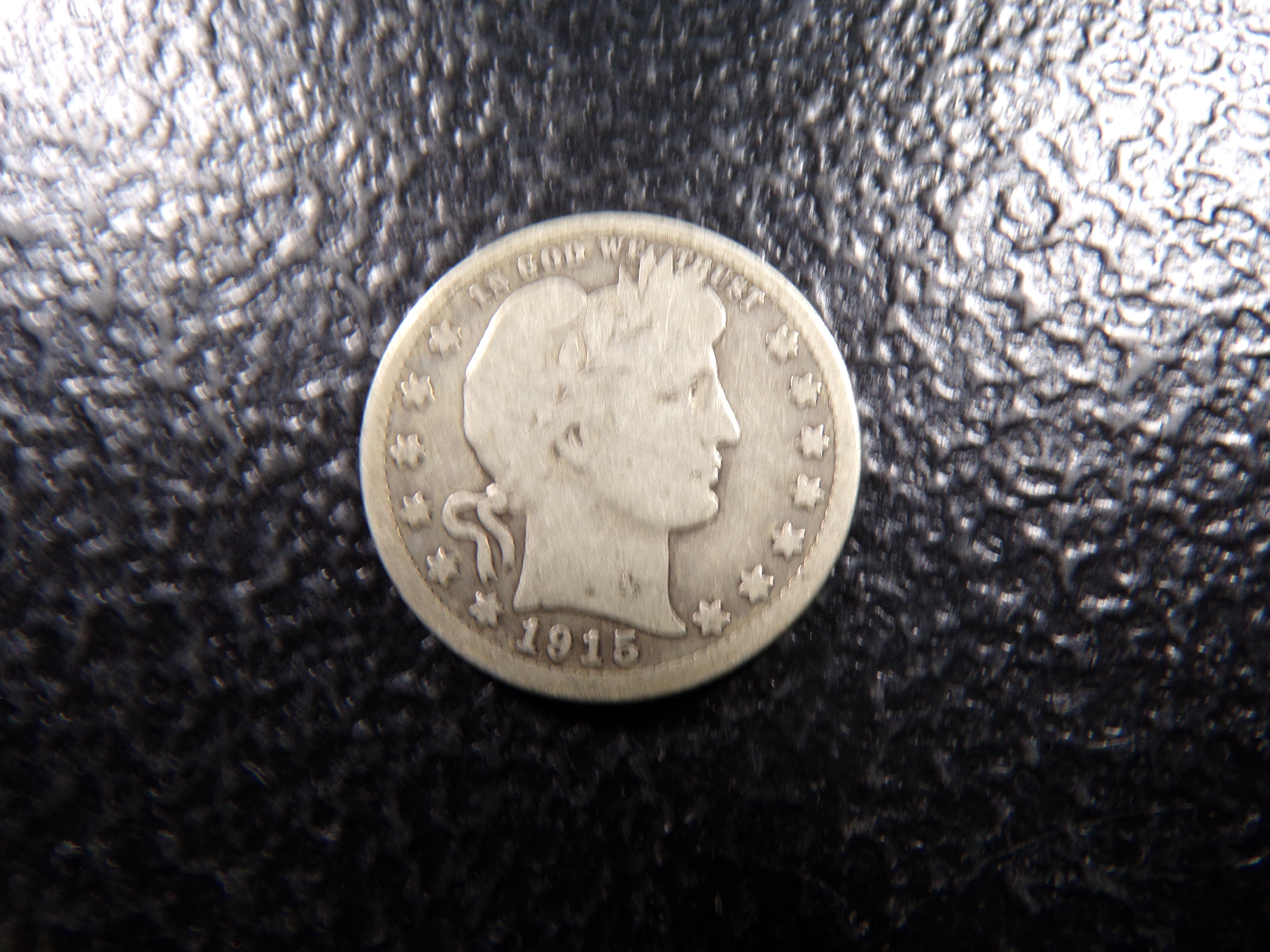 1915-S BARBER SILVER QUARTER