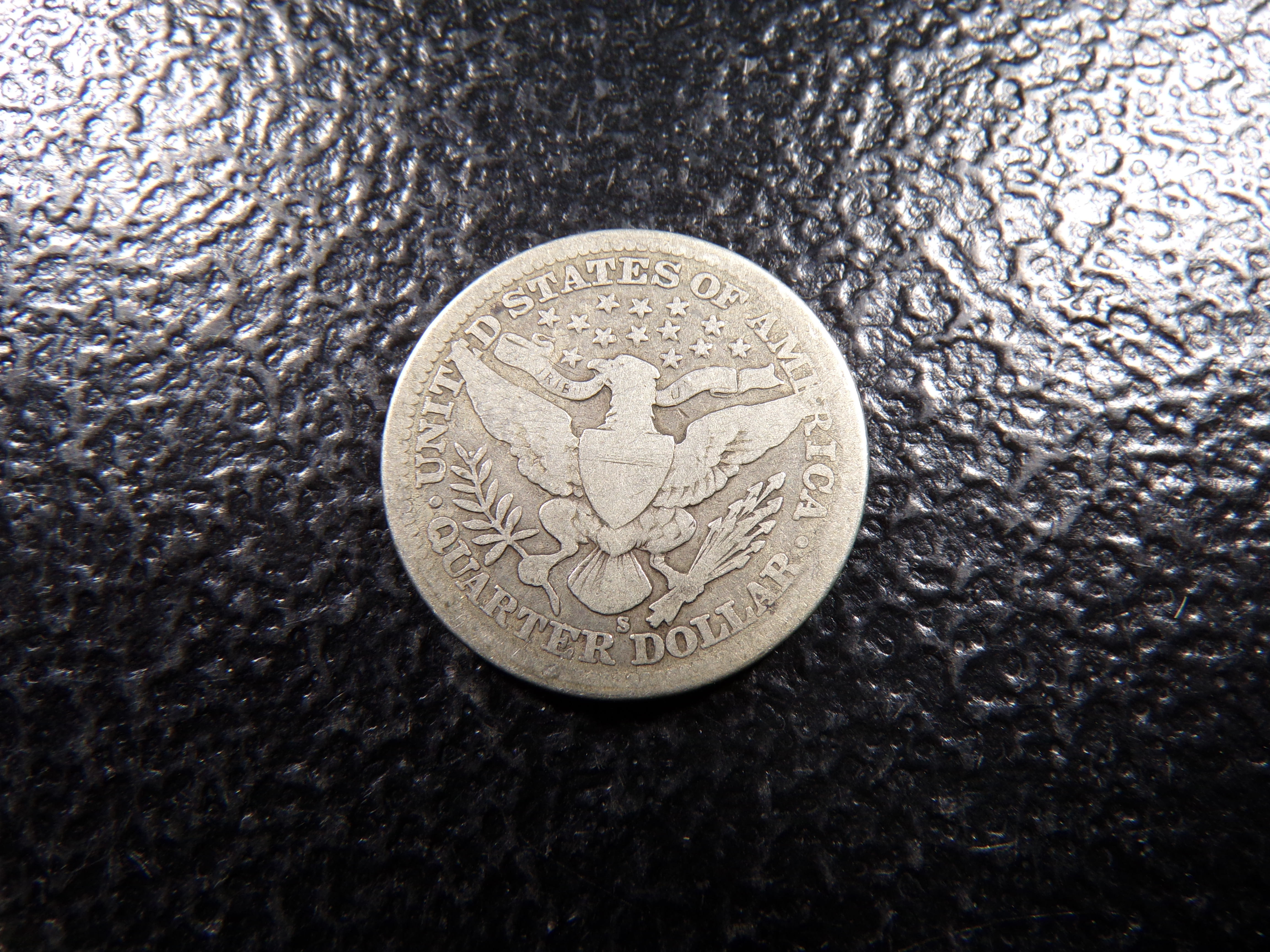 1915-S BARBER SILVER QUARTER