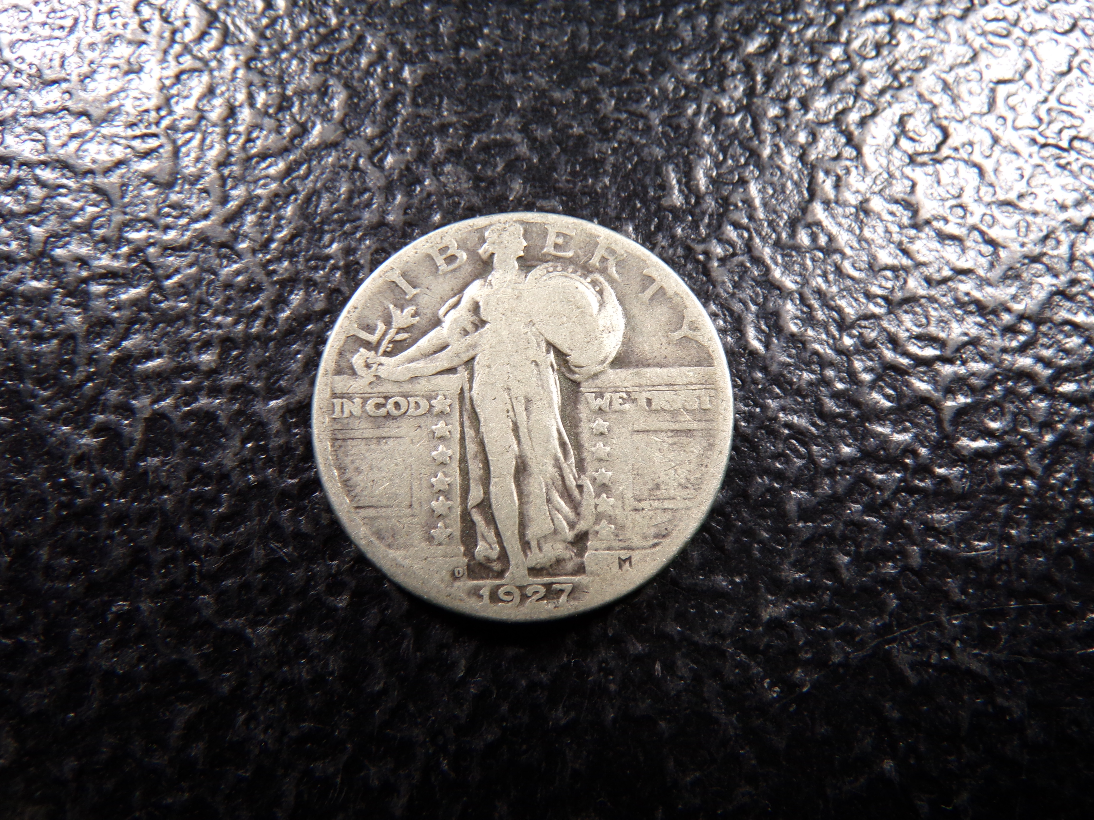 1927-S RARE DATE STANDING LIBERTY SILVER QUARTER