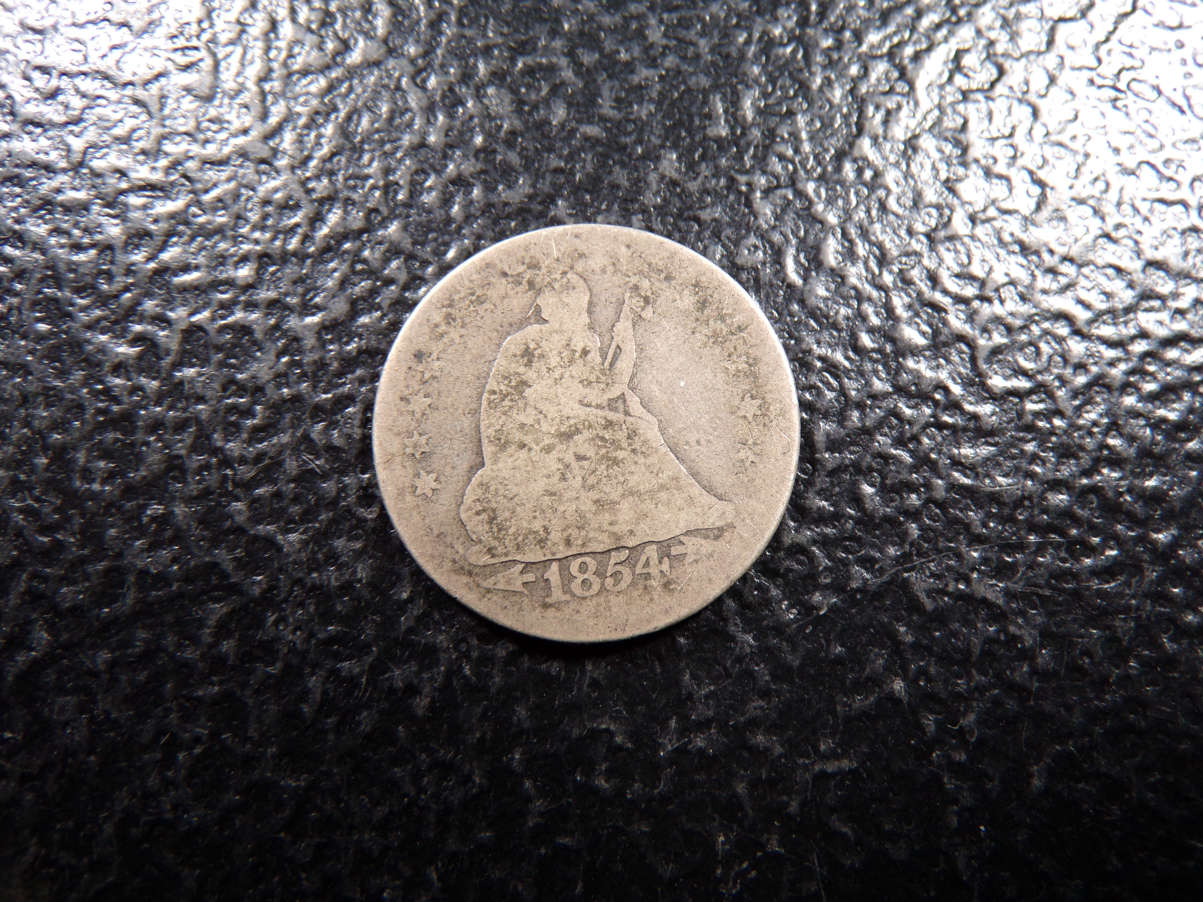 1854 SEATED LIBERTY SILVER QUARTER