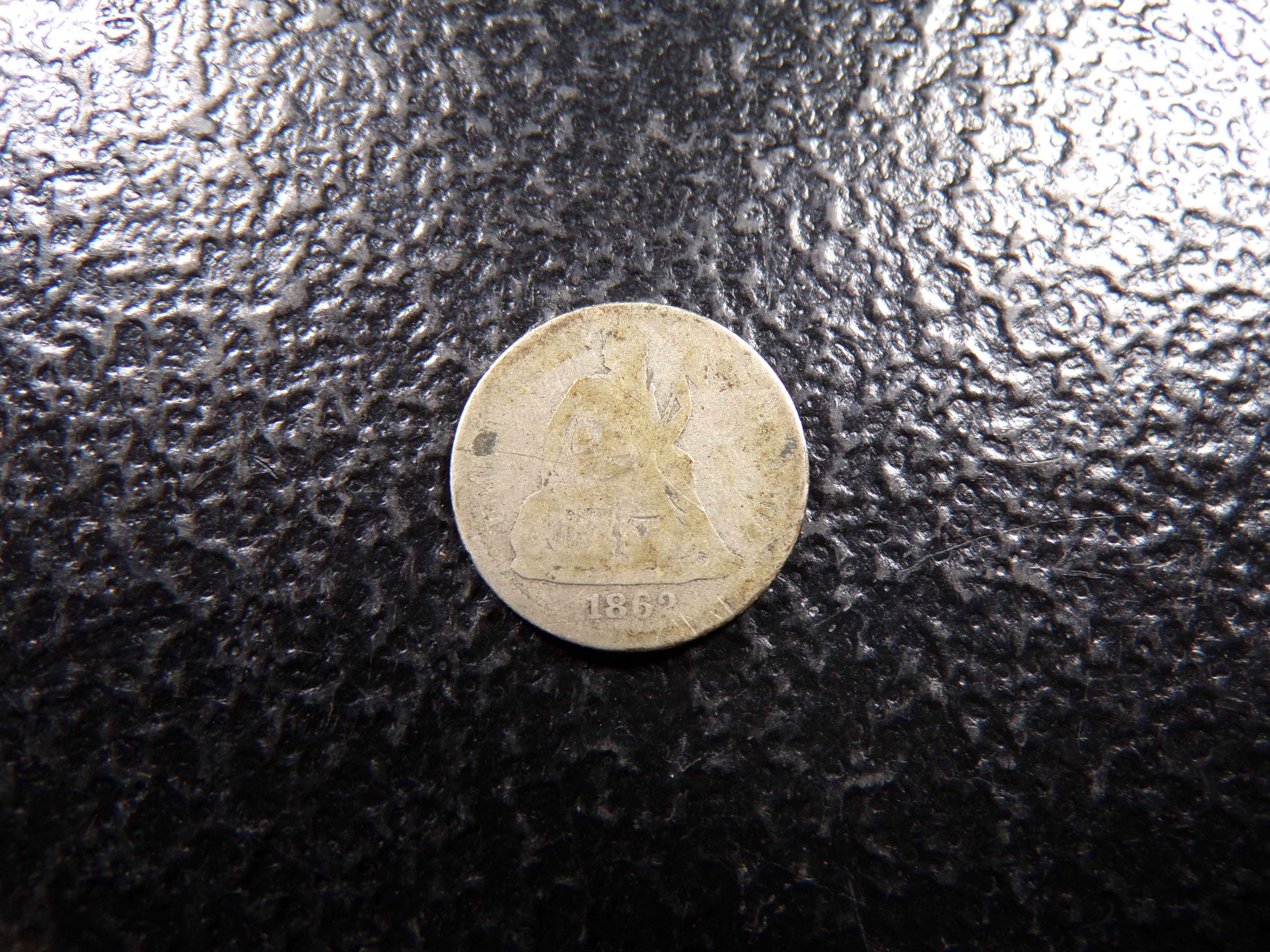 1862 SEATED LIBERTY SILVER DIME