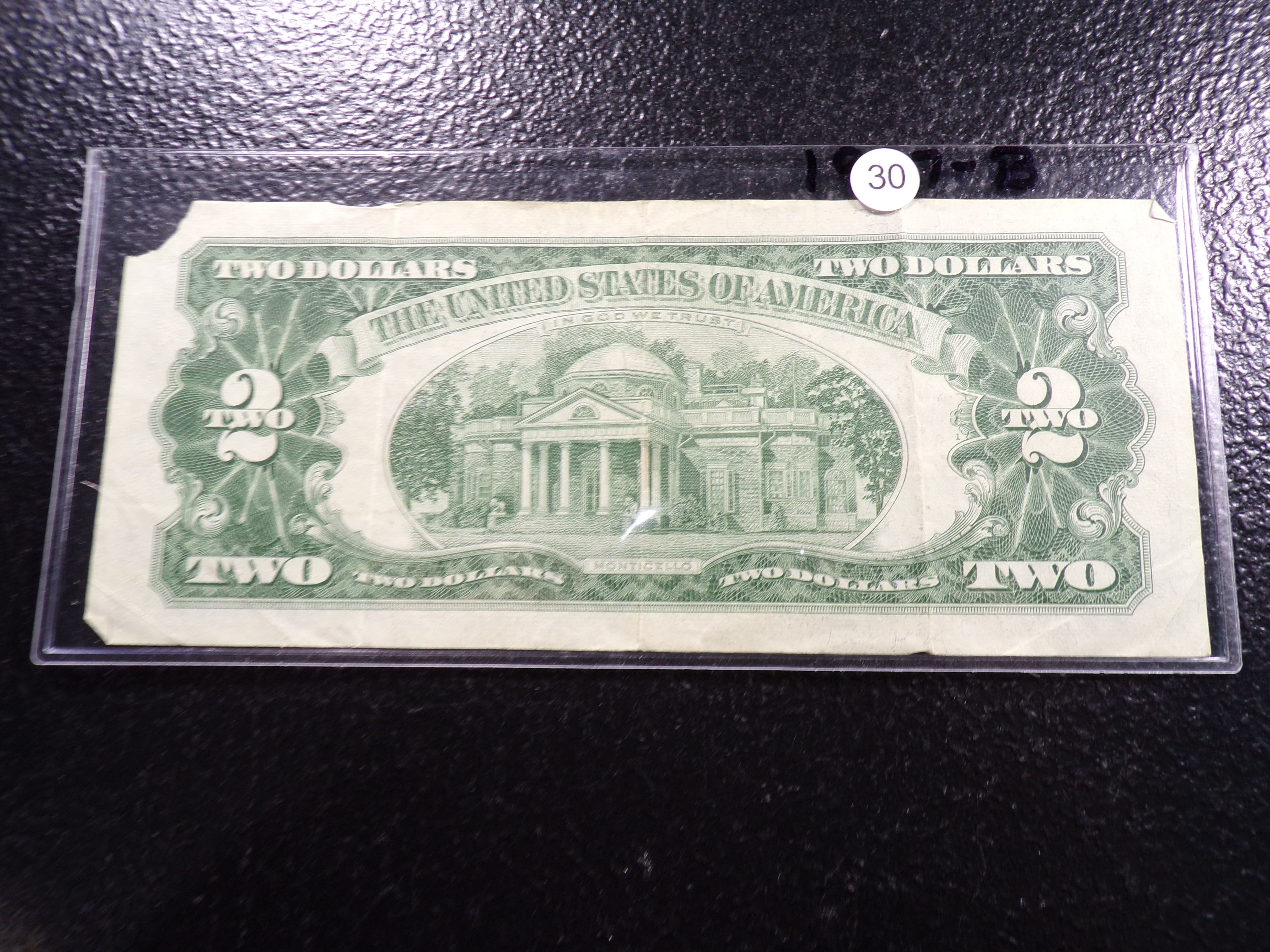1963 RED SEAL $2 UNITED STATES NOTE