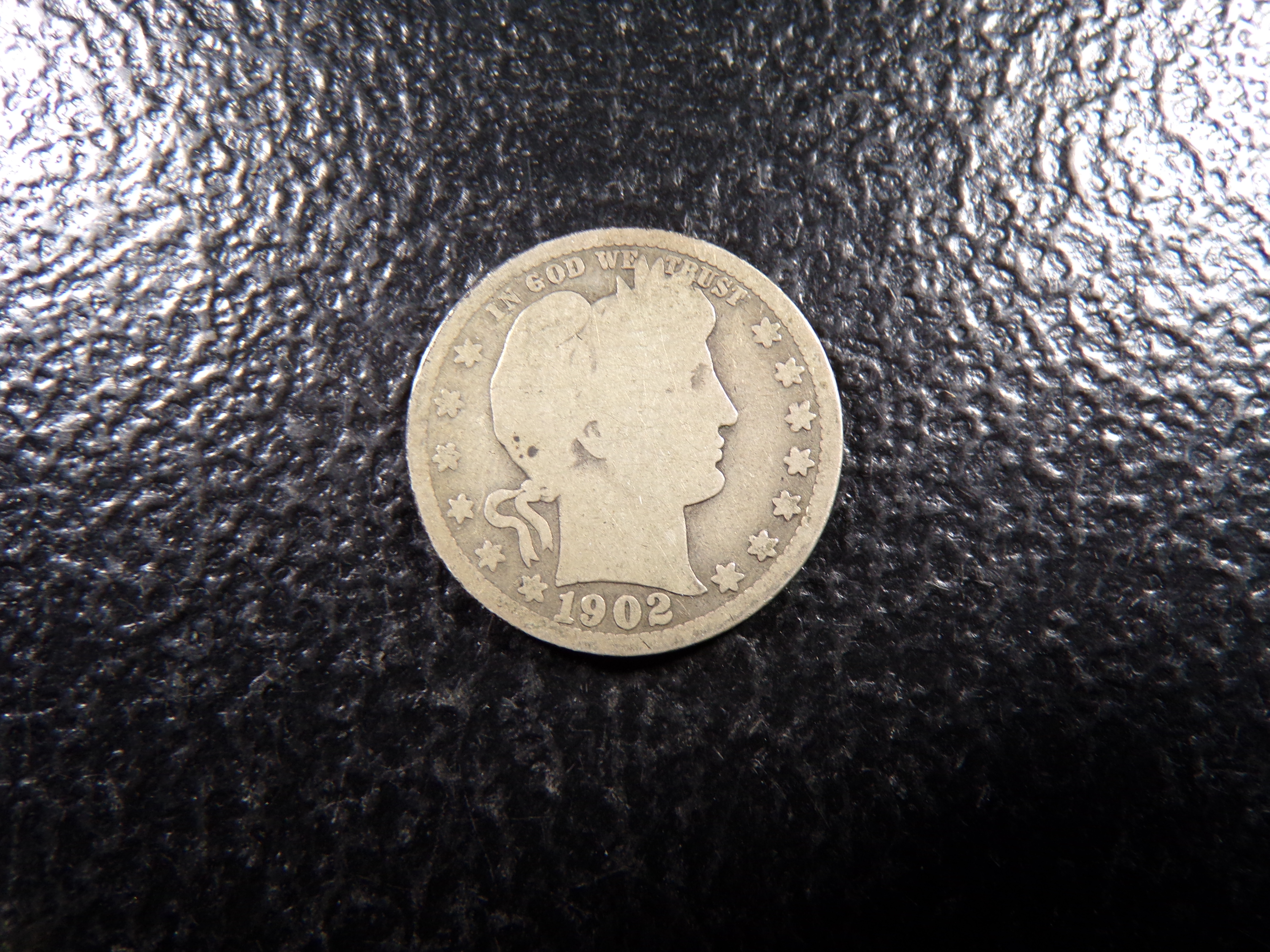 1902-S BARBER SILVER QUARTER
