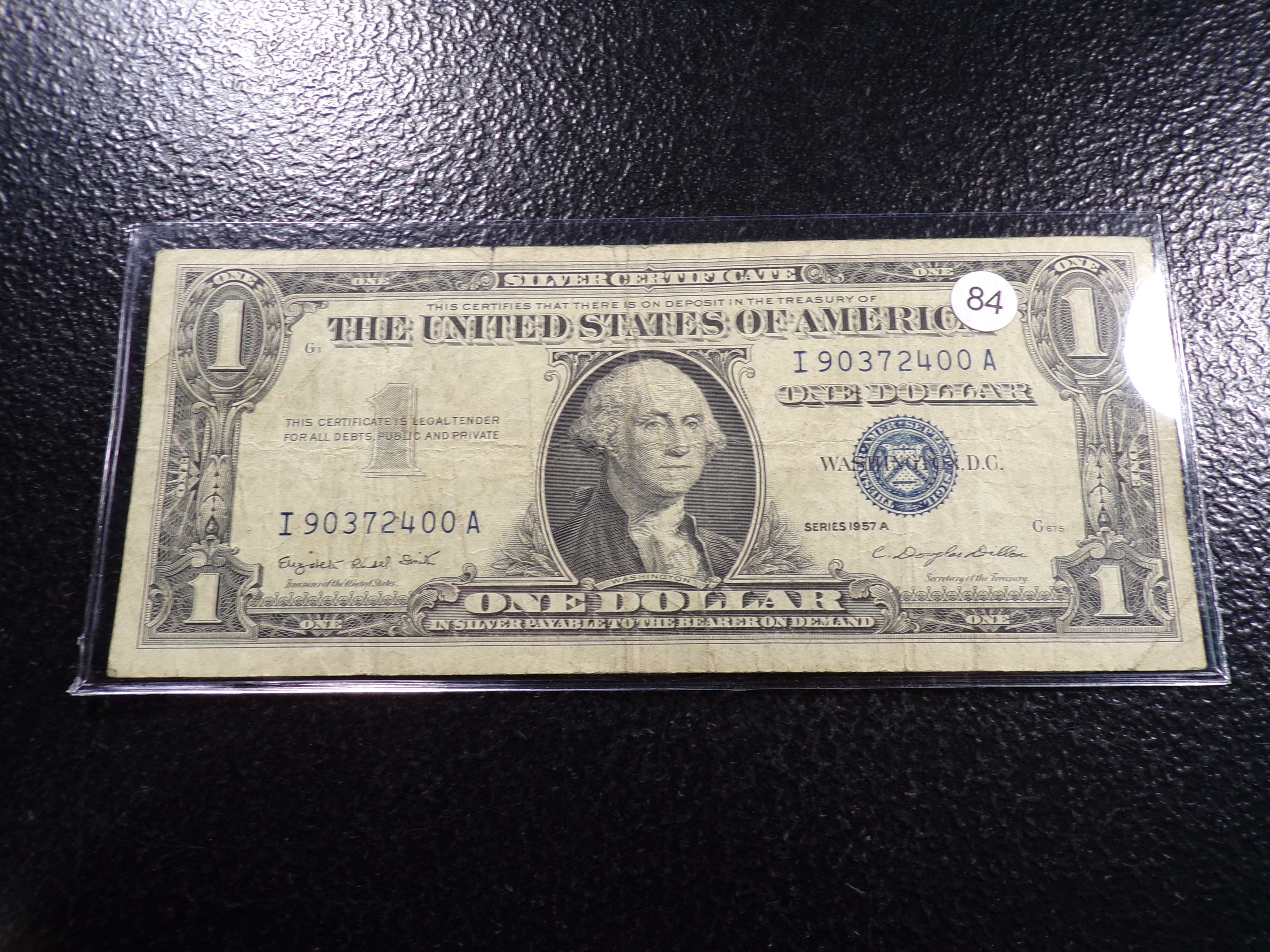 1957-A BLUE SEAL $1 SILVER CERTIFIACTE