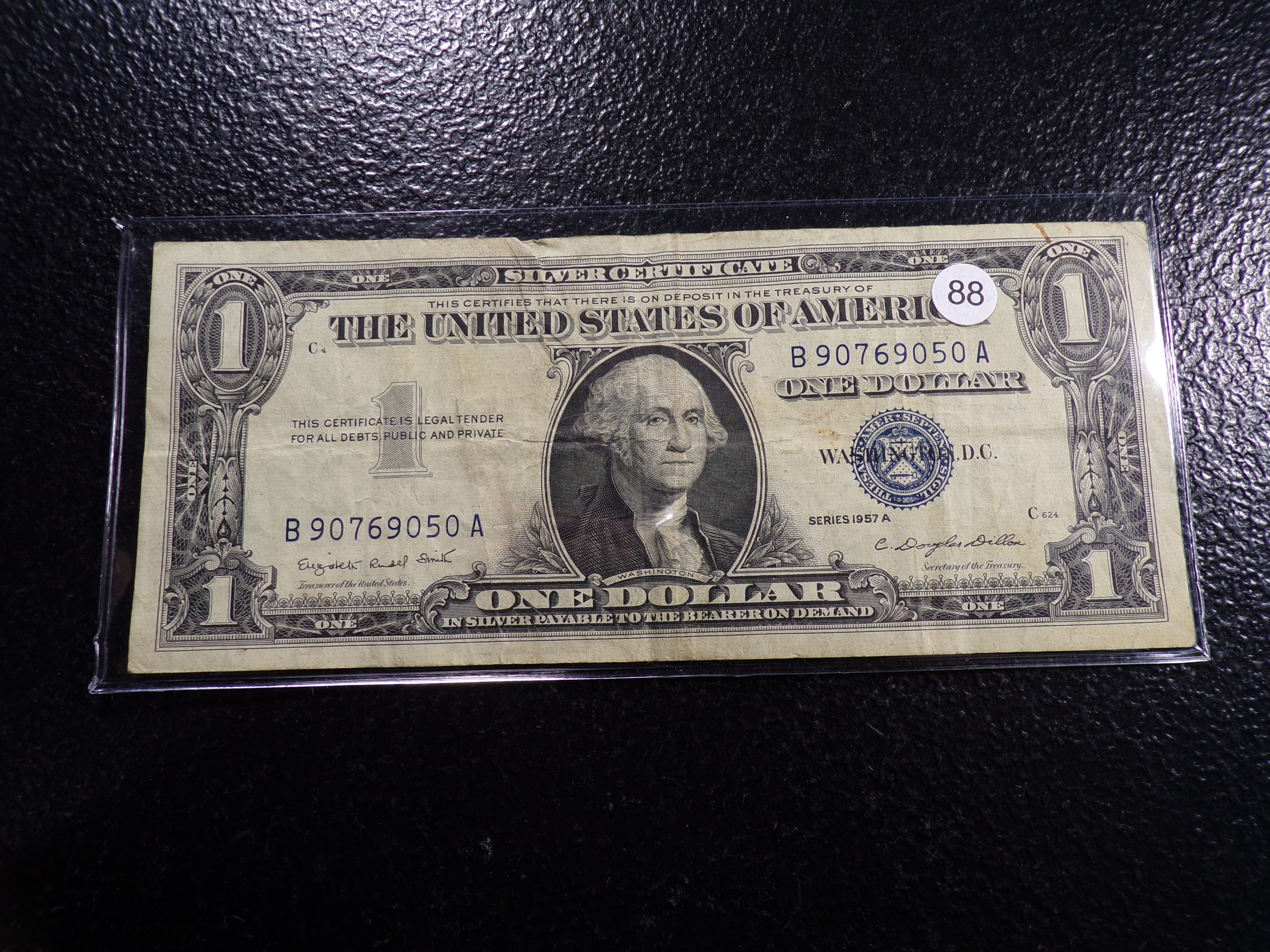 1957-A BLUE SEAL $1 SILVER CERTIFIACTE
