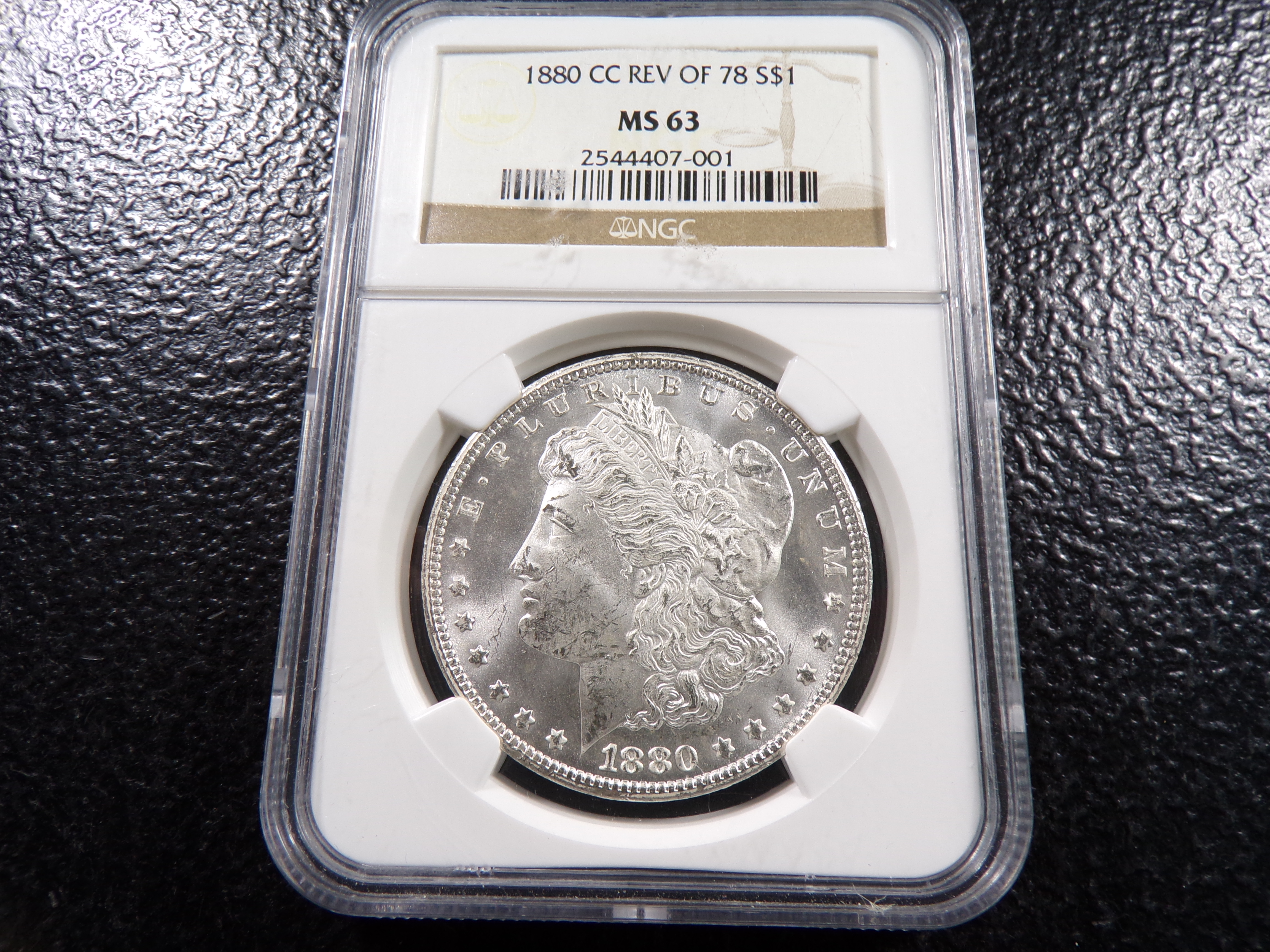 1880-CC REV OF 78 NGC MS63 CARSON CITY MORGAN SILVER DOLLAR