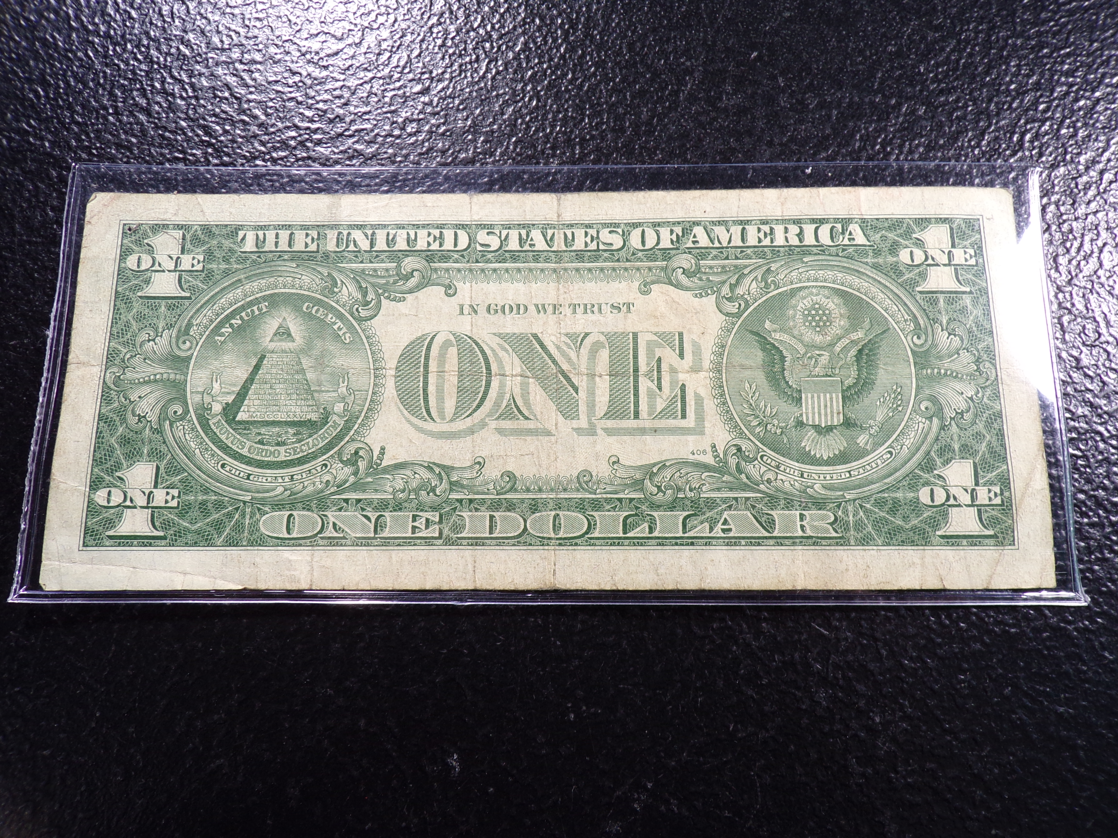 1957-A BLUE SEAL $1 SILVER CERTIFIACTE