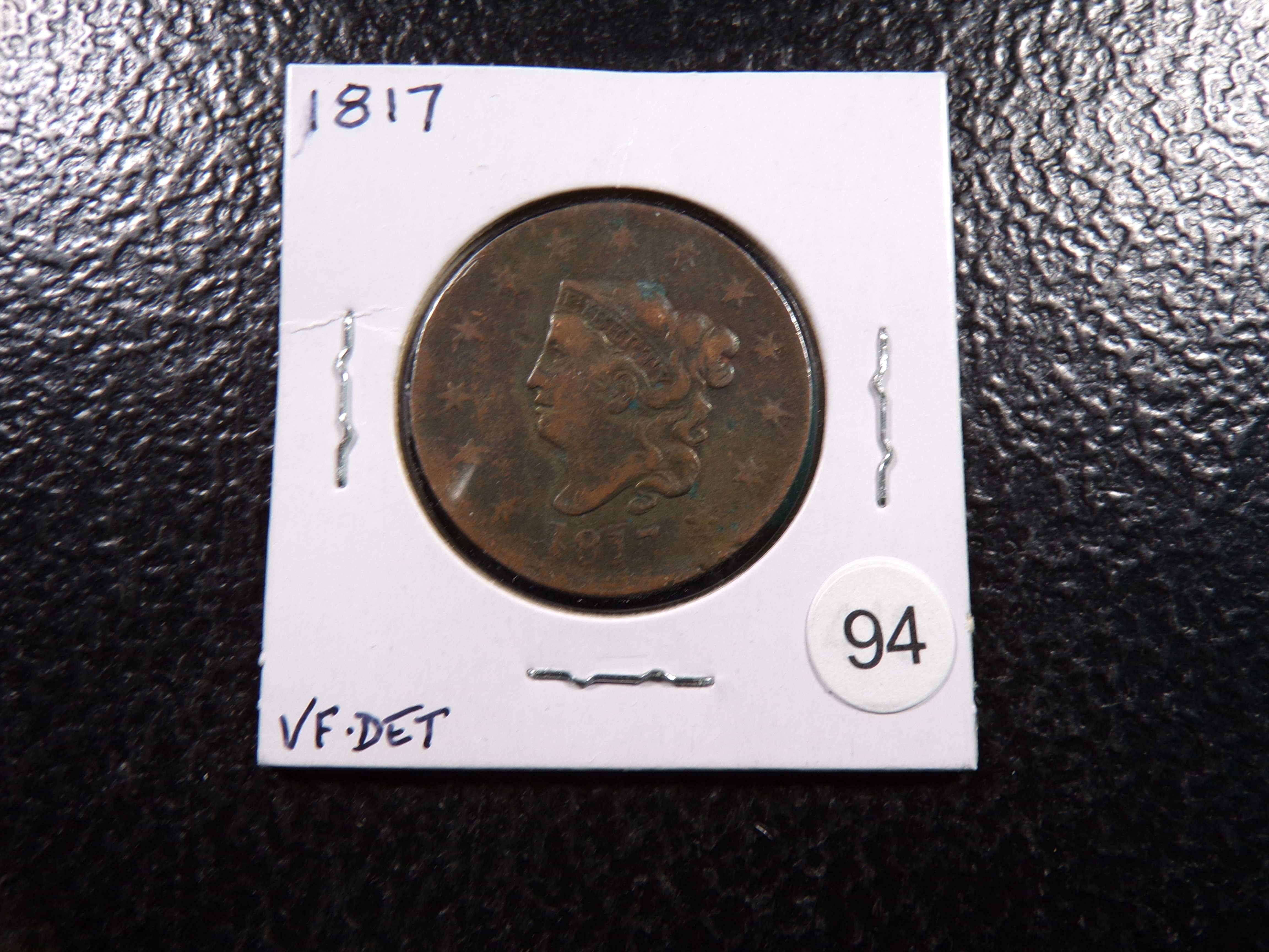 1817 CORONET HEAD LARGE CENT