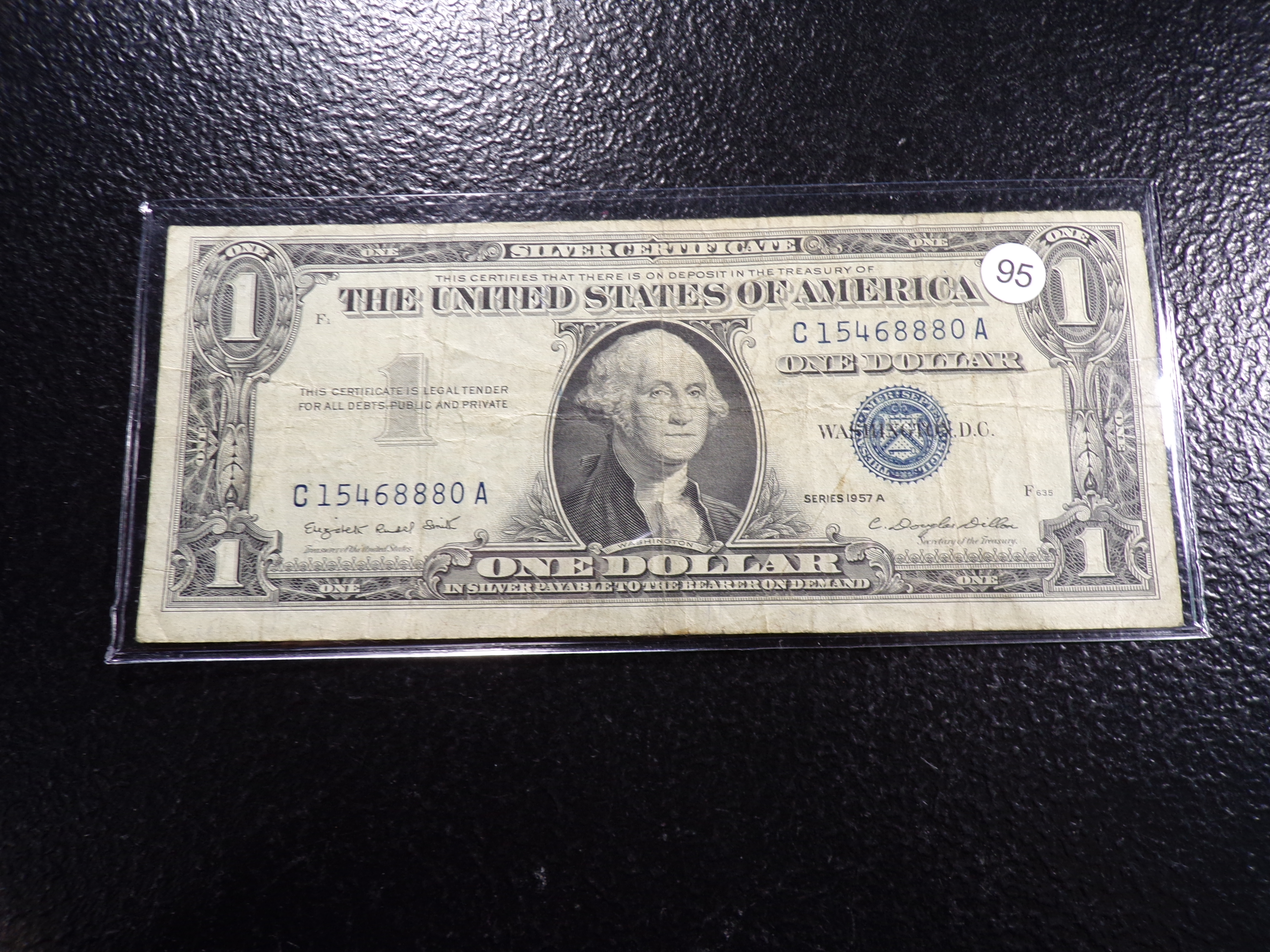 1957-A BLUE SEAL $1 SILVER CERTIFIACTE