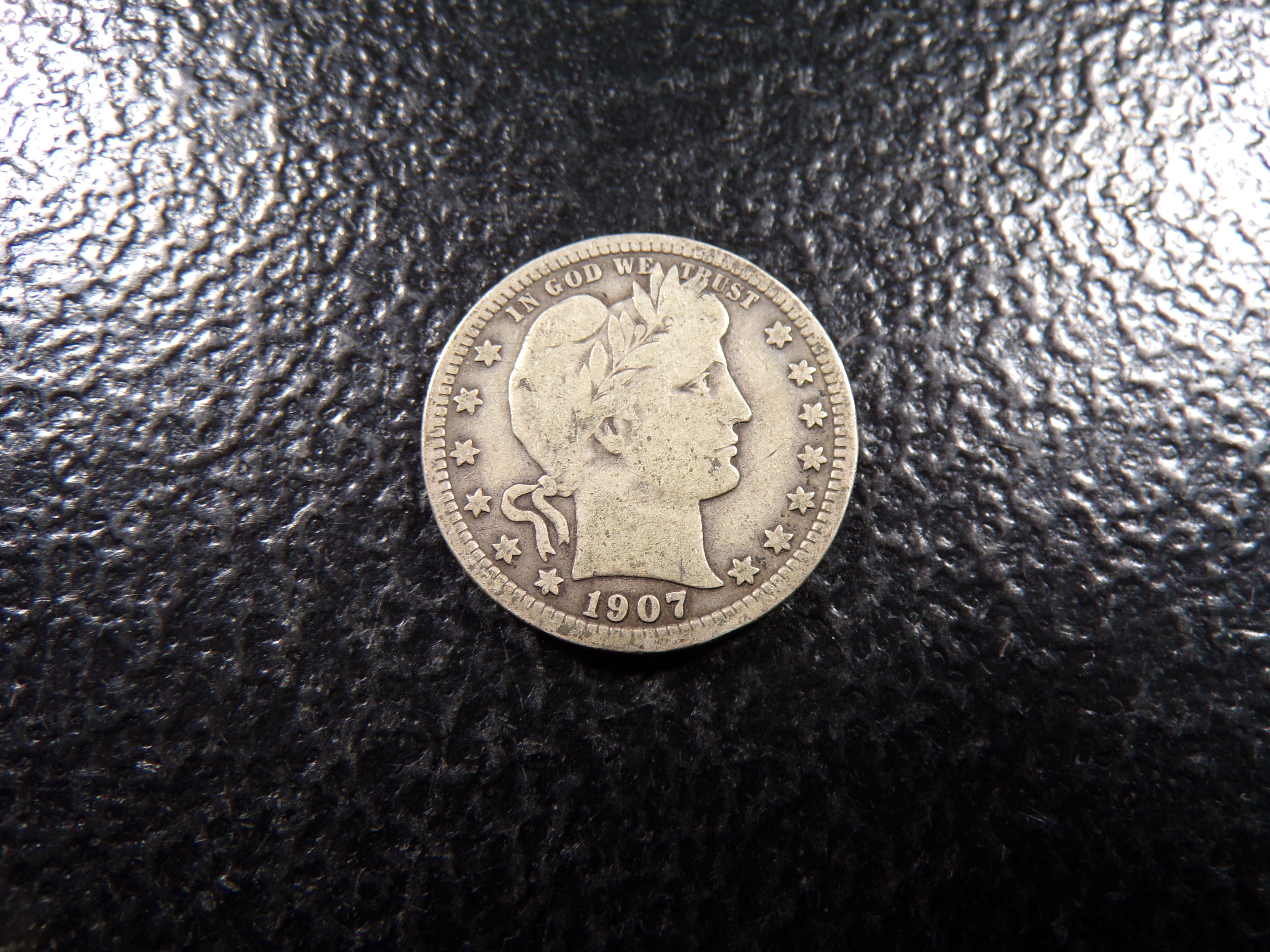 1907 BARBER SILVER QUARTER