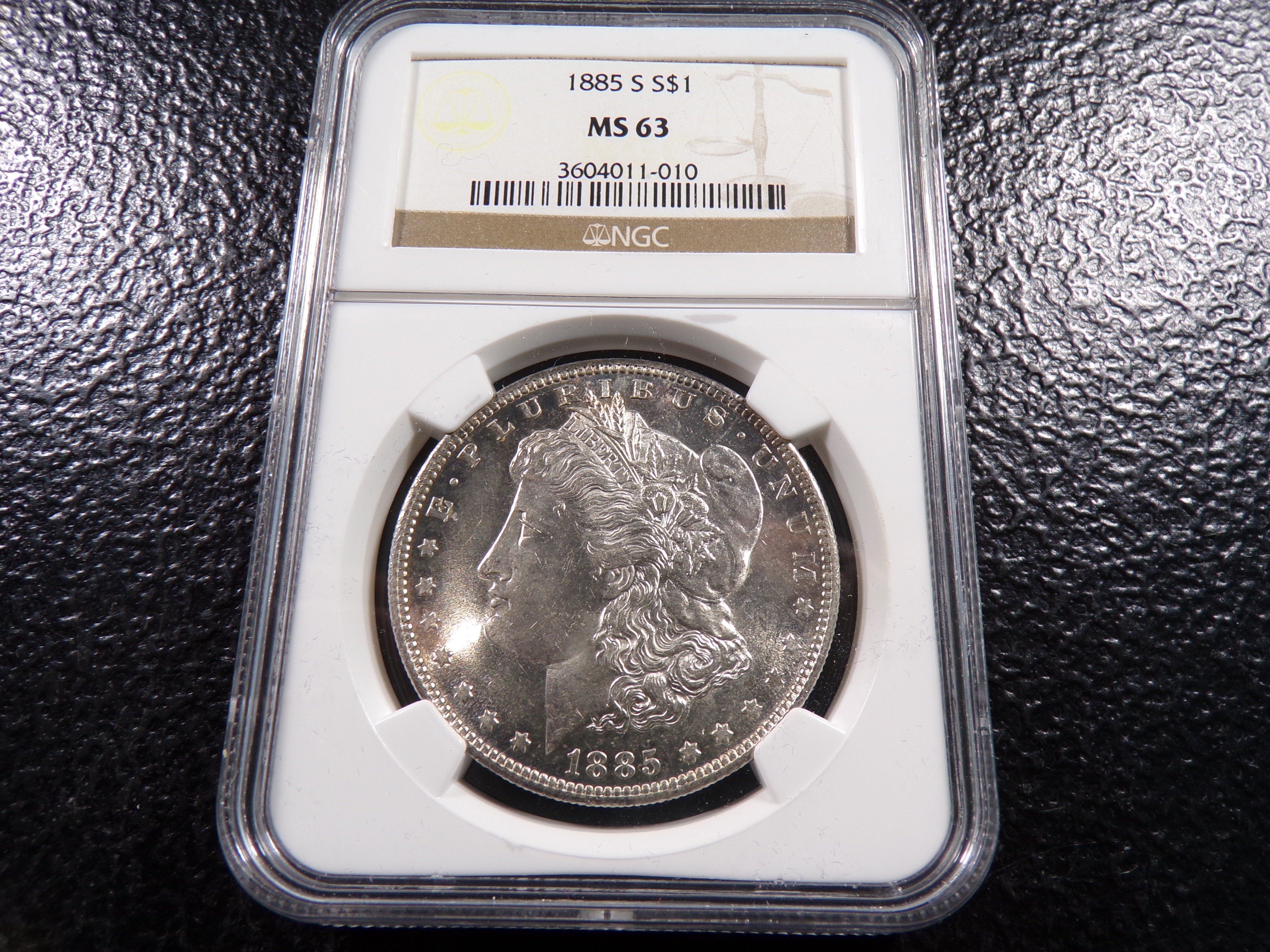 1885-S NGC MS63 MORGAN SILVER DOLLAR