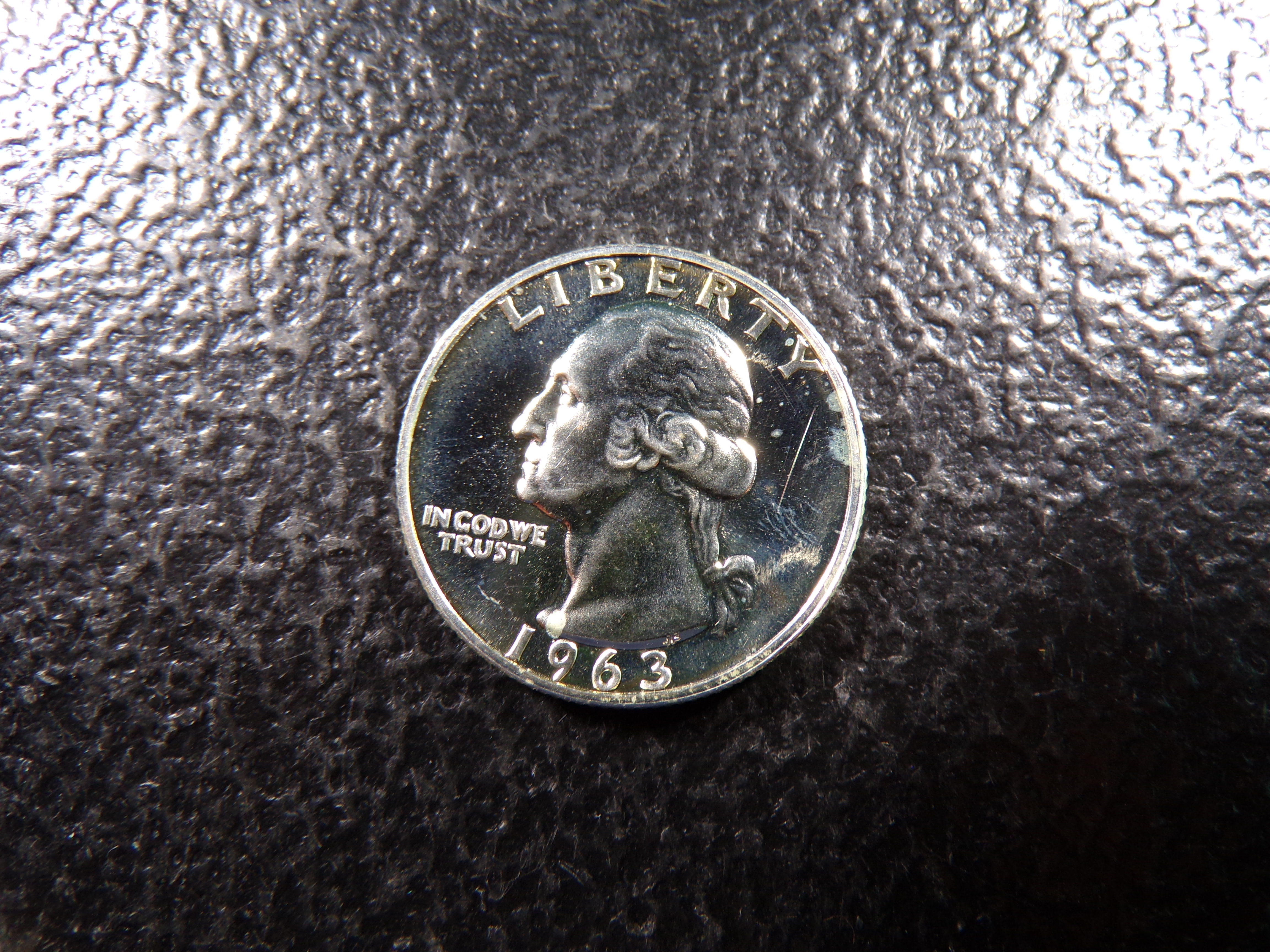 1963 WASHINGTON SILVER PROOF QUARTER