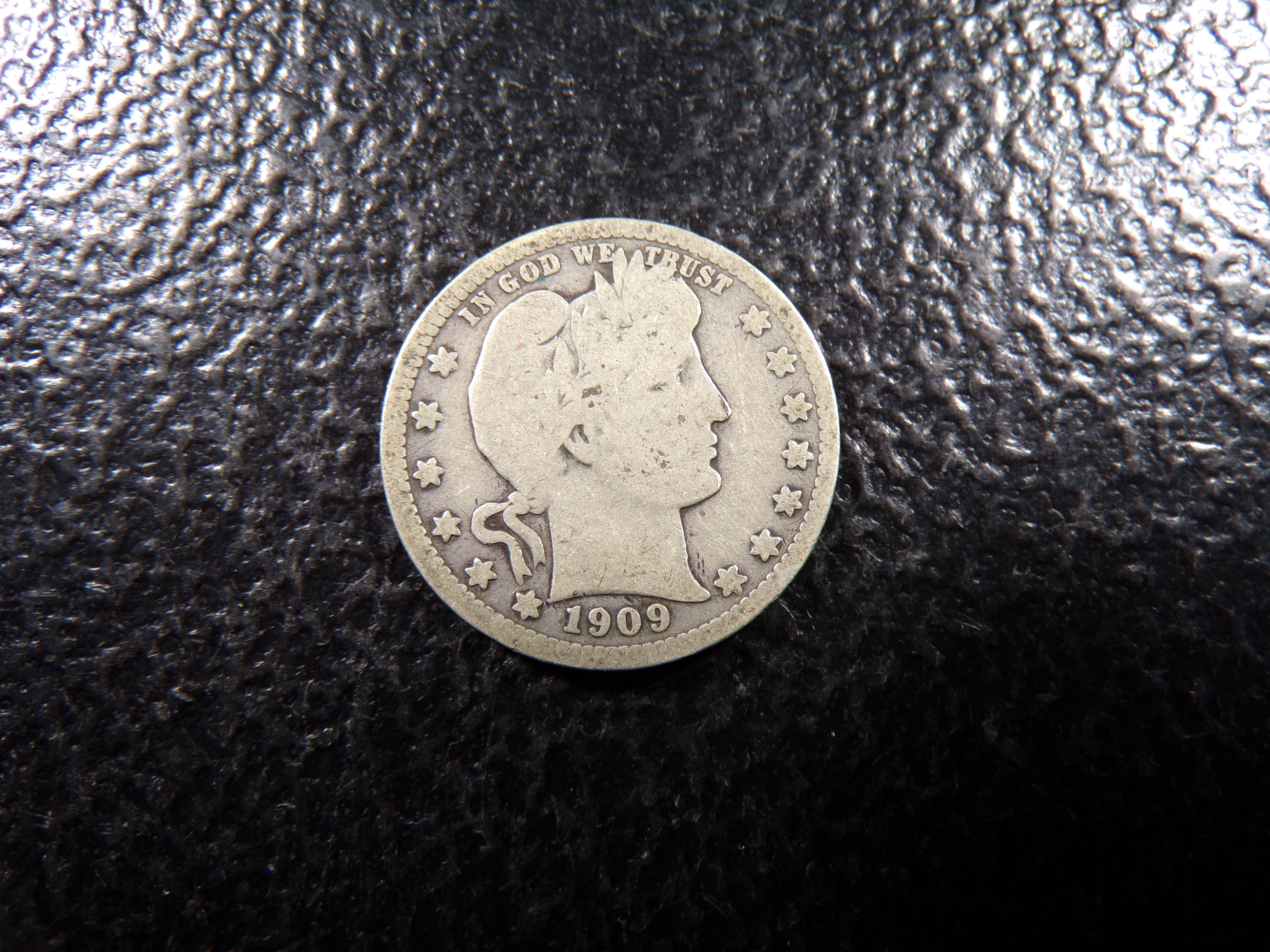 1909 BARBER SILVER QUARTER