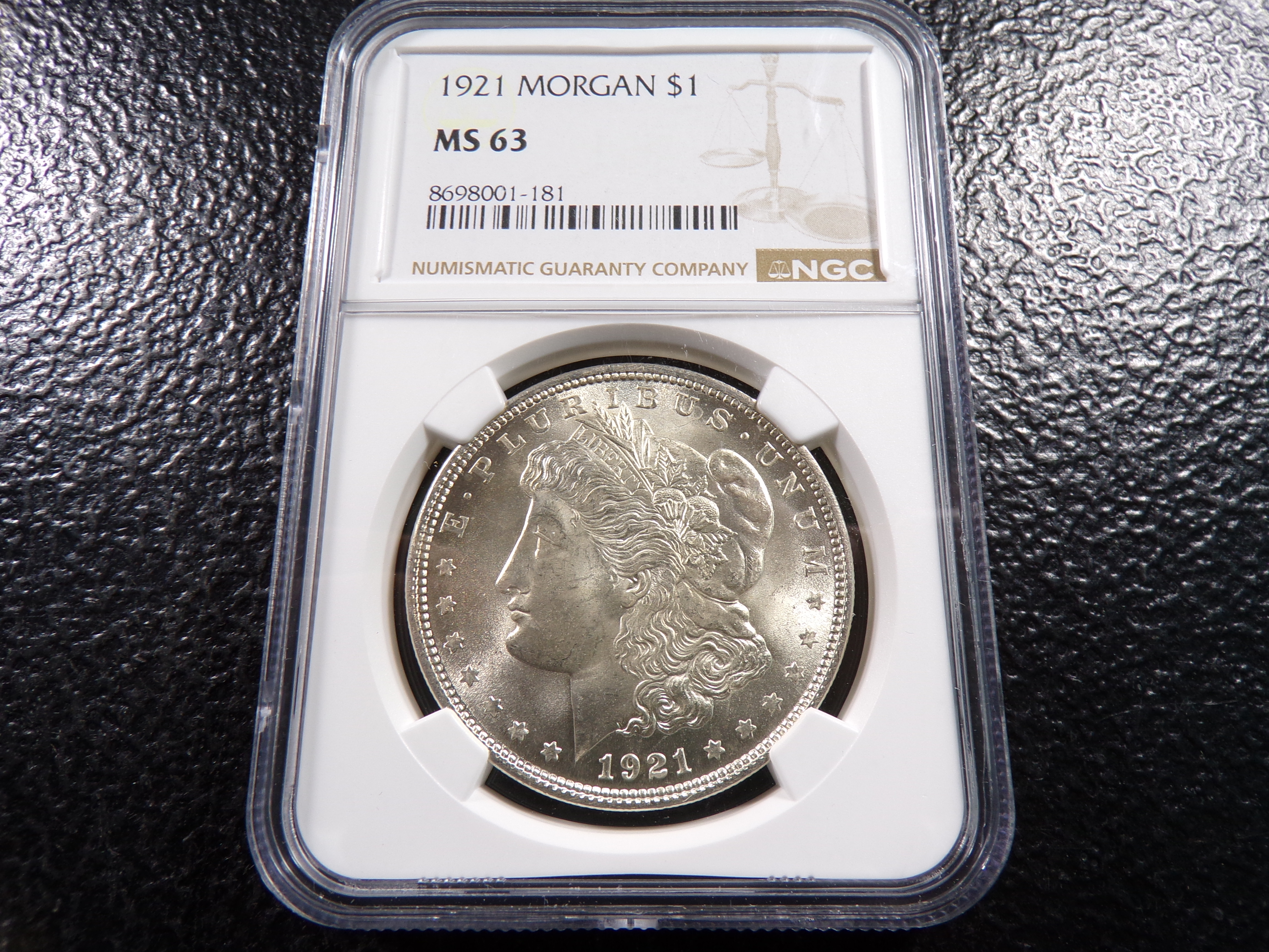 1921 NGC MS63 MORGAN SILVER DOLLAR