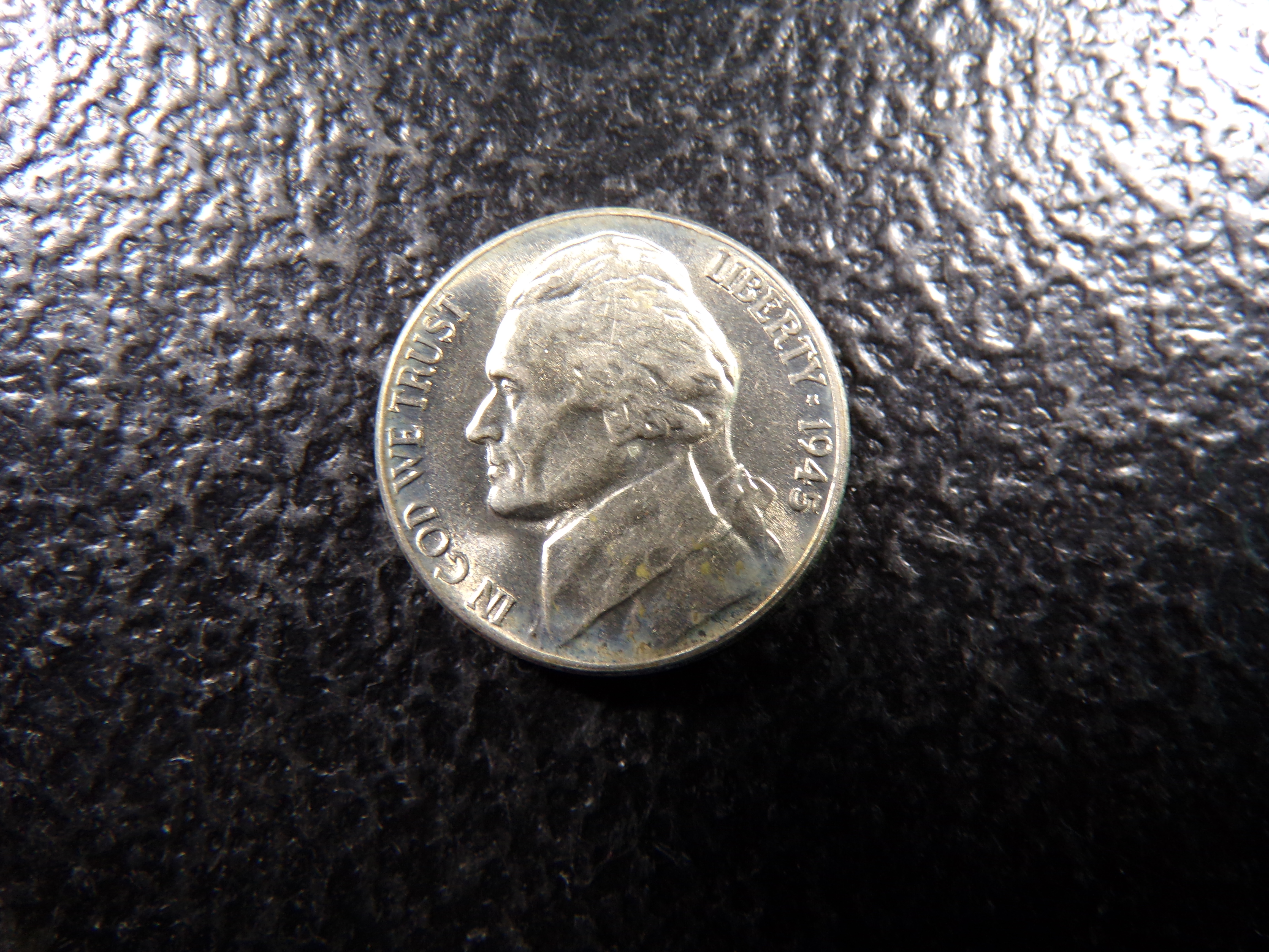 1945-D JEFFERSON SILVER WARTIME NICKEL